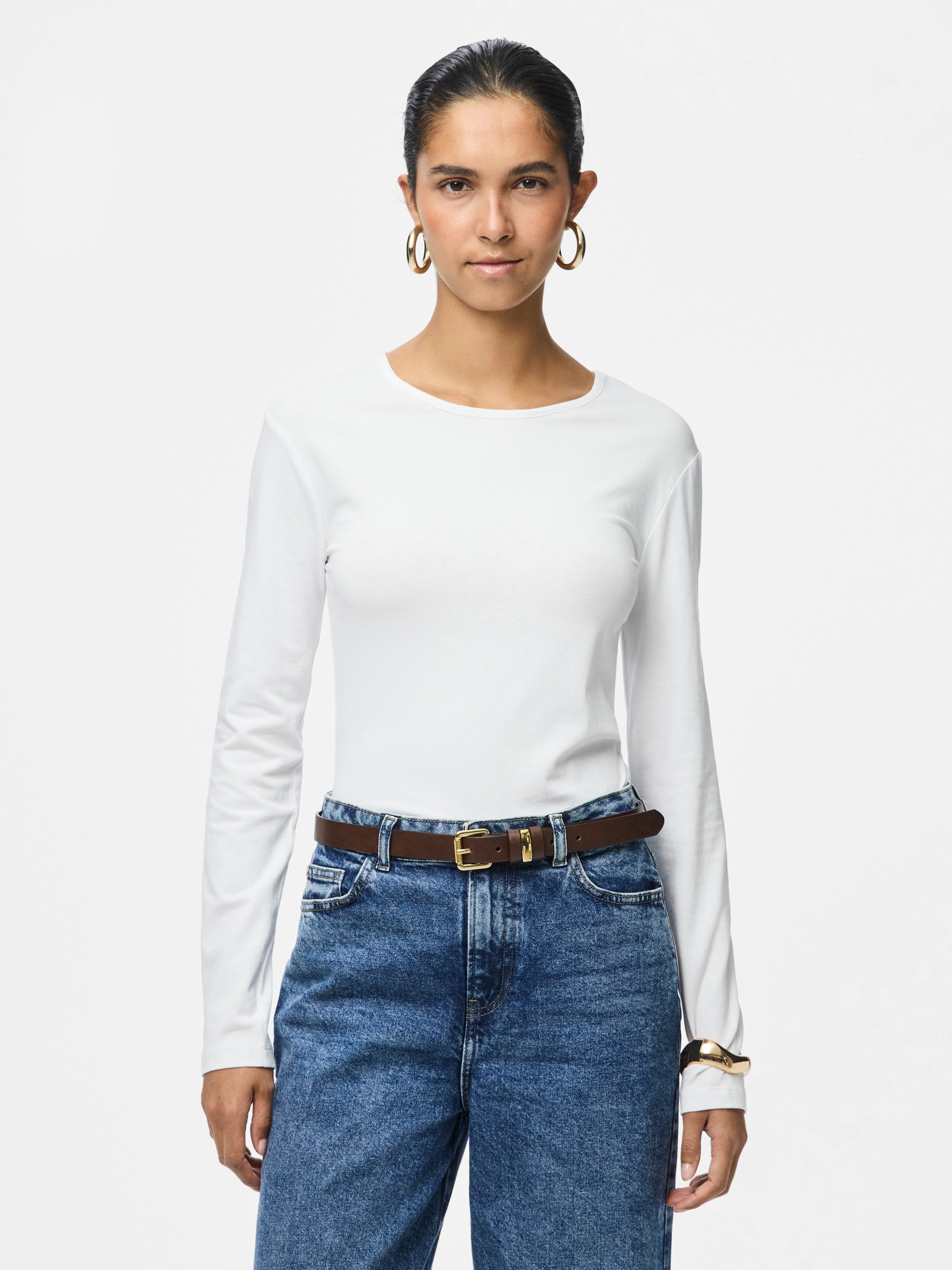 pieces Langarmshirt »PCAMELIA LS TOP 2-PACK JRS NOOS BC« 2er-Pack,  mit klassischen Farben