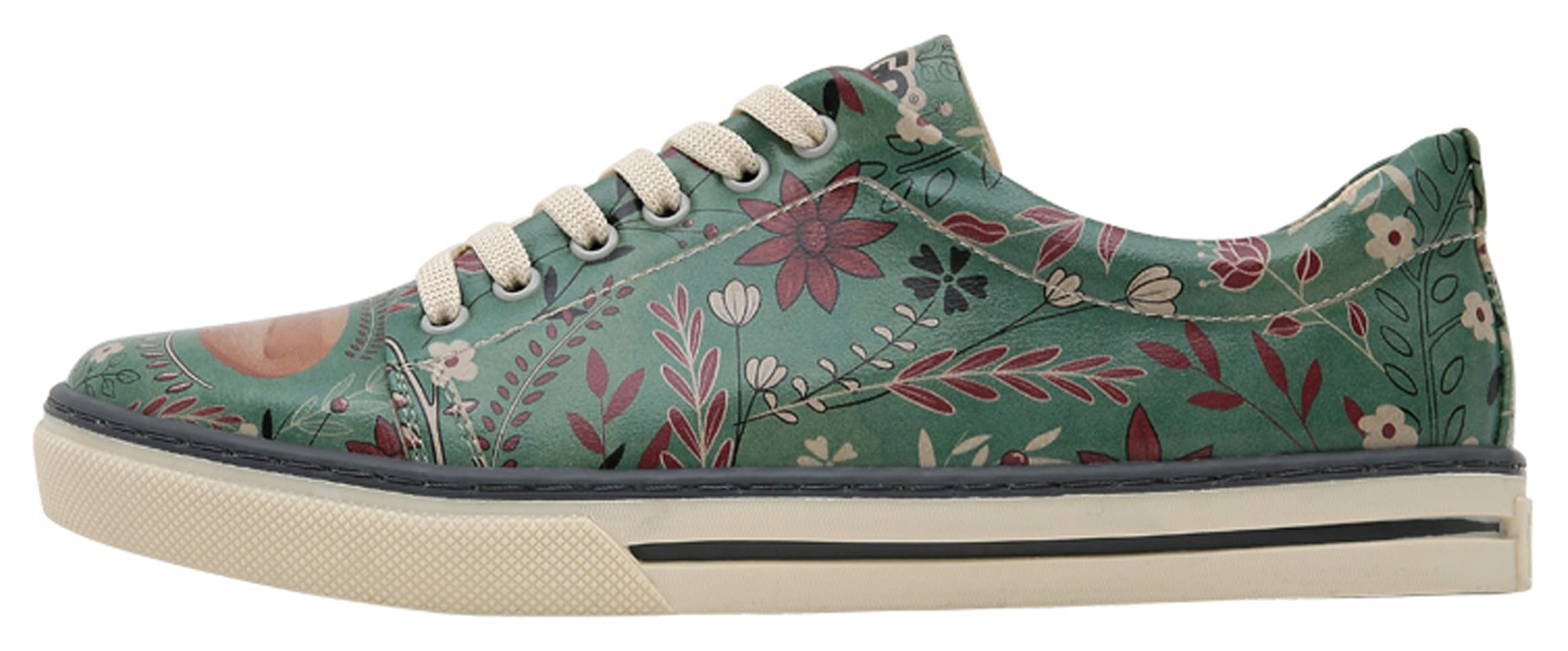 dogo -  Schnürschuh "Spirit Animal, vegan", mit Blumen-Print