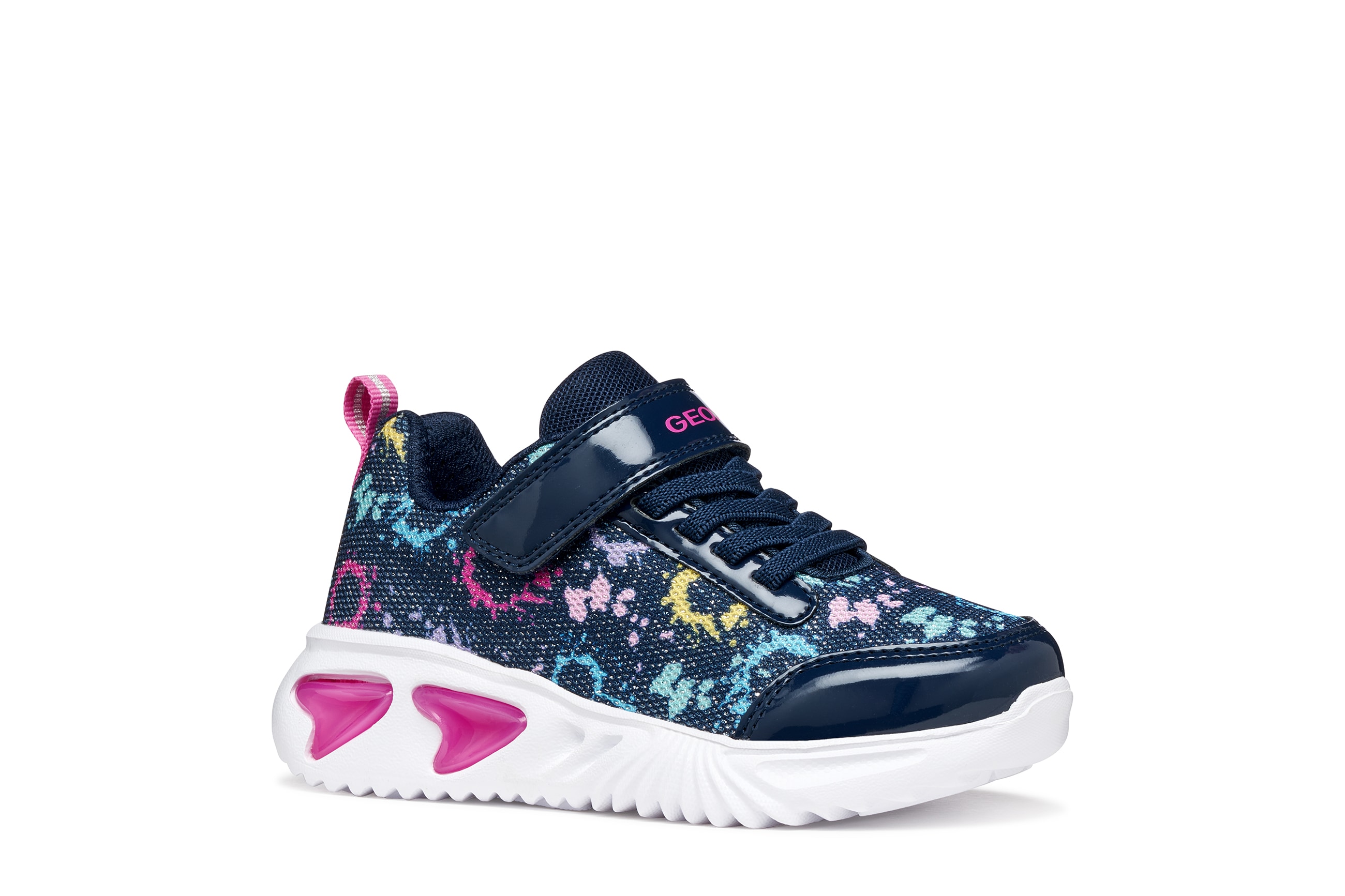 Geox Sneaker "J ASSISTER GIRL" Halbschuh mit Blinkfunktion, Größenschablone zum Download
