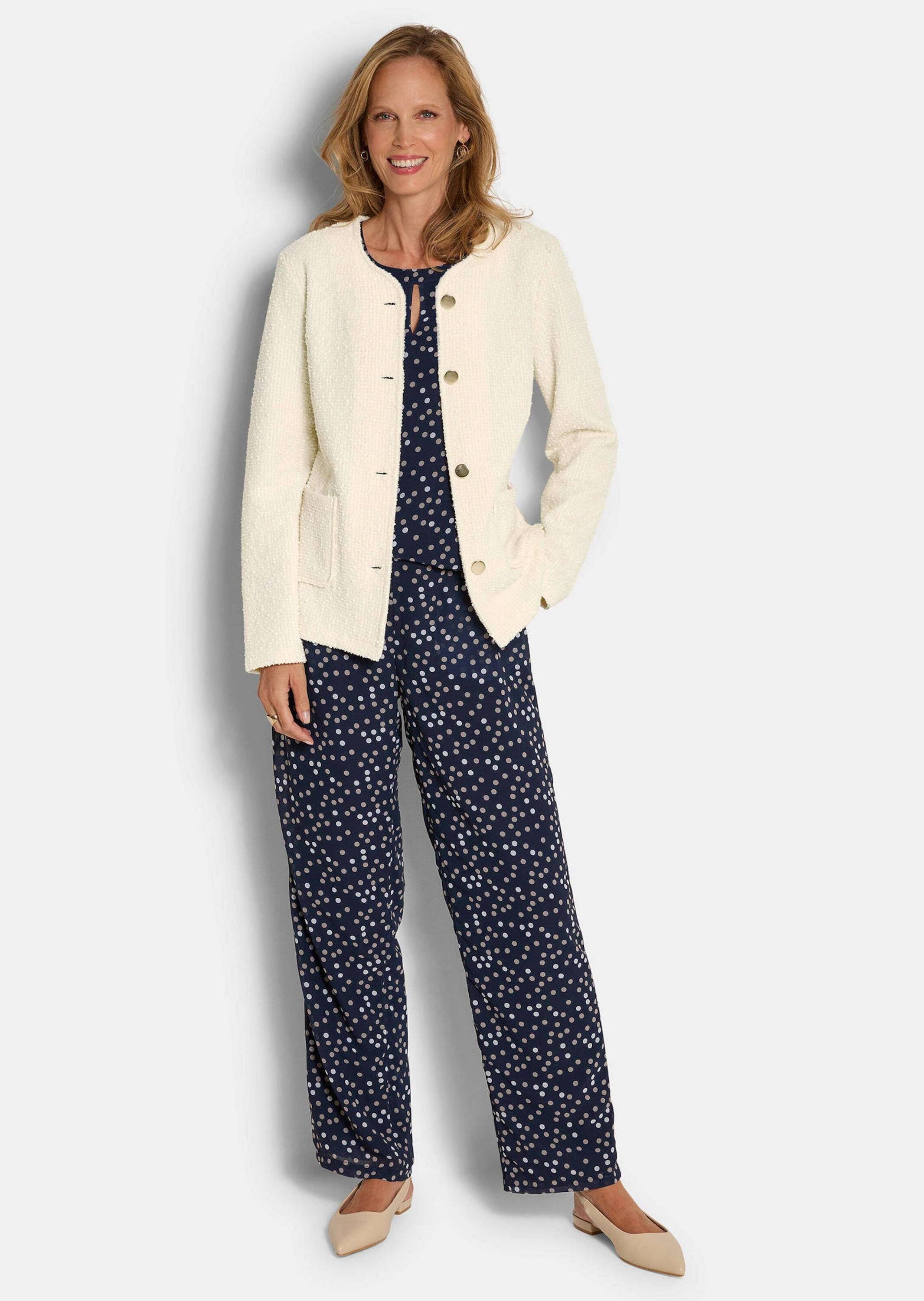 GOLDNER Jackenblazer "Kurzgröße Baumwollblazer mit Glanzdetails" Passformnä günstig online kaufen