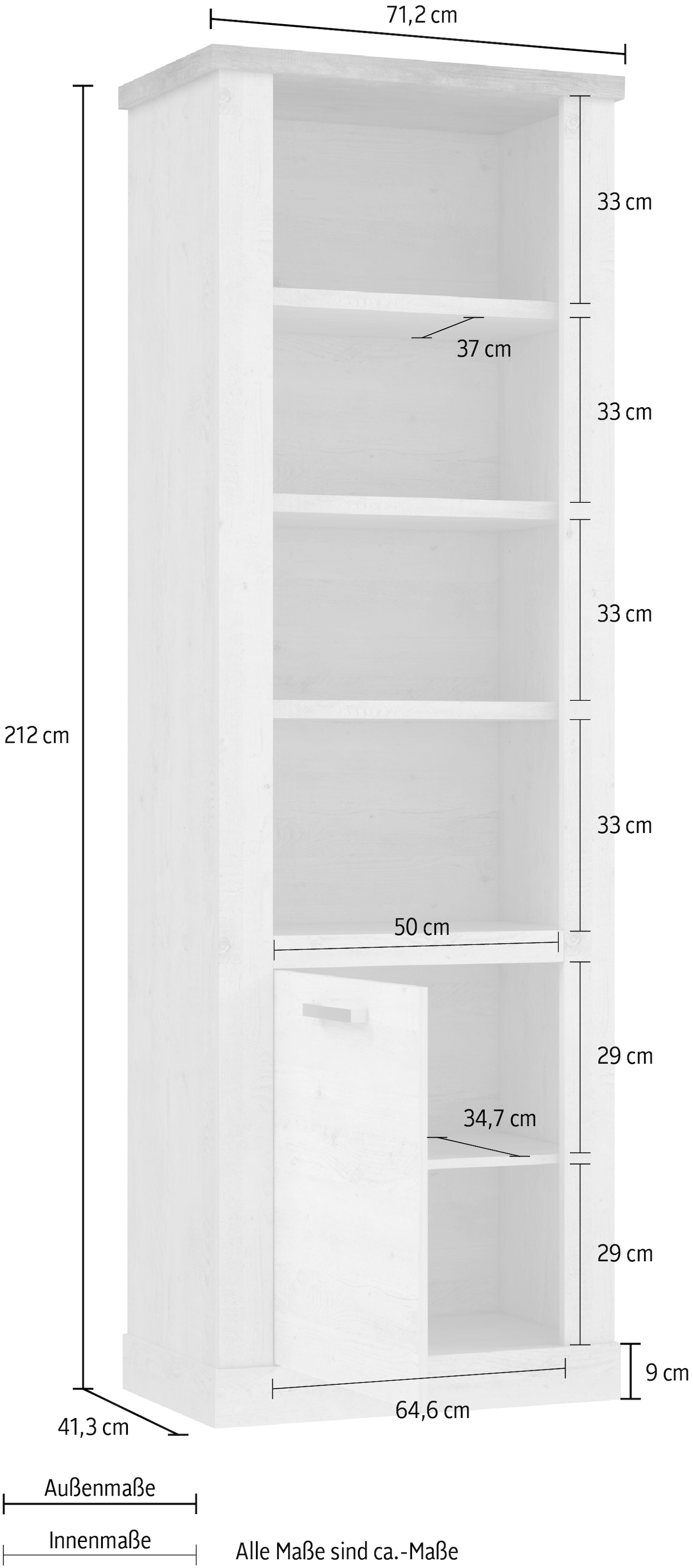 | BAUR FORTE Bücherregal Aktenregal 212 cm, »Duro«, kaufen Höhe