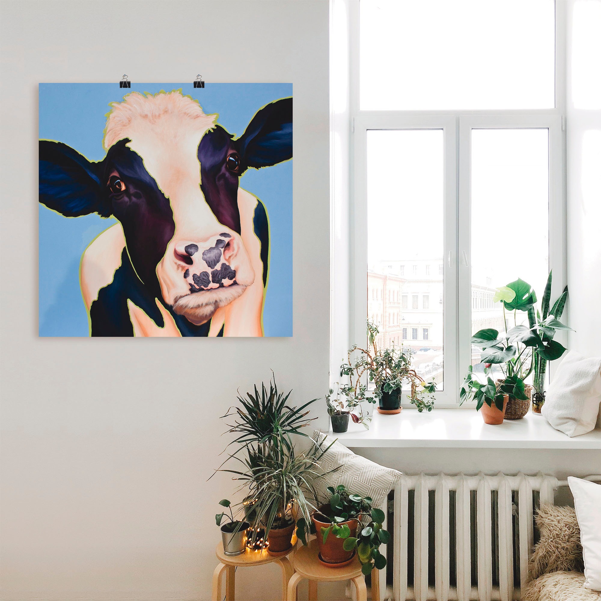 Artland Wandbild als (1 kaufen in oder Leinwandbild, BAUR Größen St.), Poster | Wandaufkleber Trudi«, »Kuh versch. Haustiere