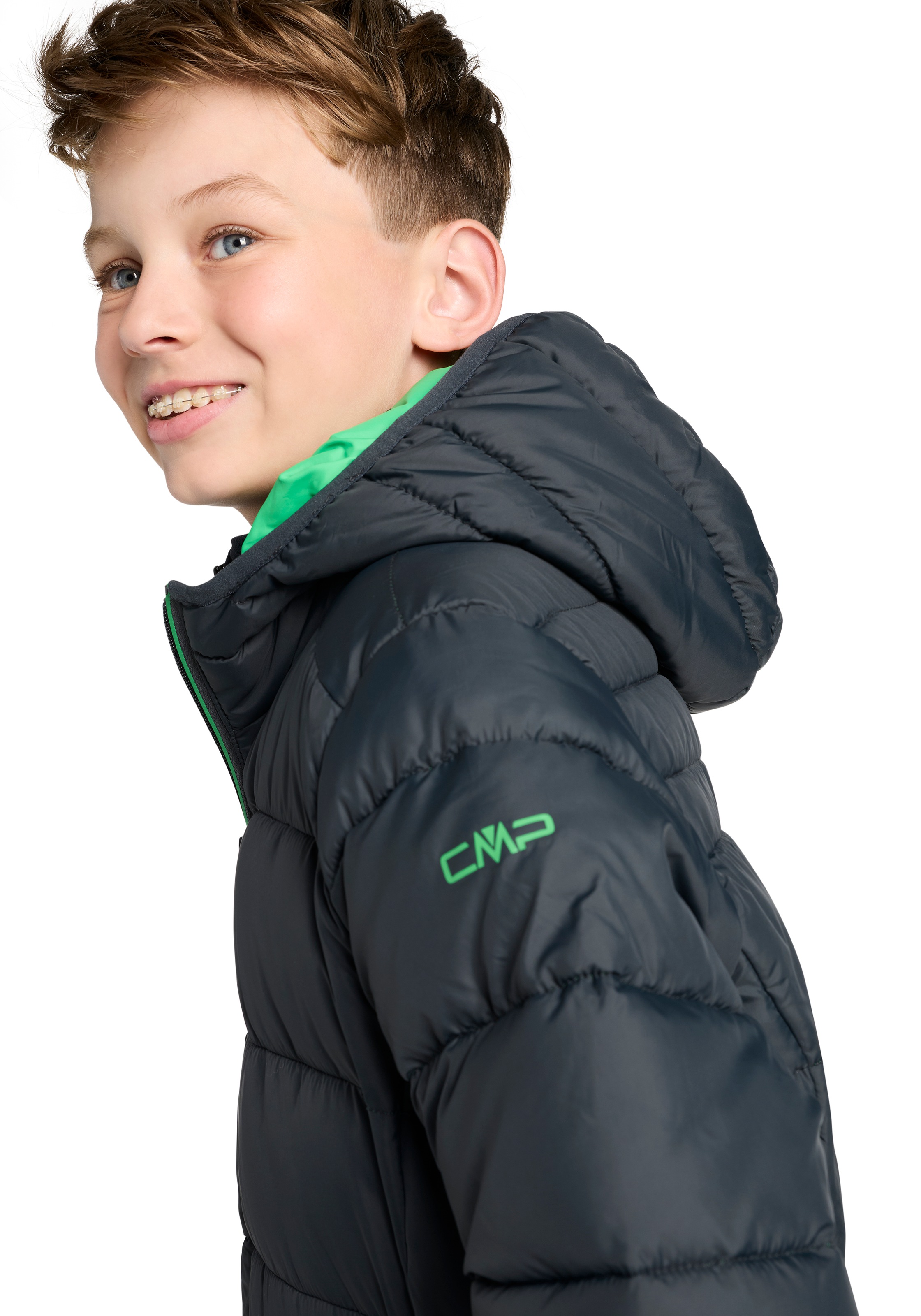 Thumbnail - CMP Steppjacke "KID JACKET FIX HOOD" mit Kapuze wärmend & winddicht & wasserabweisend, für Kinder, Übergangsjacke