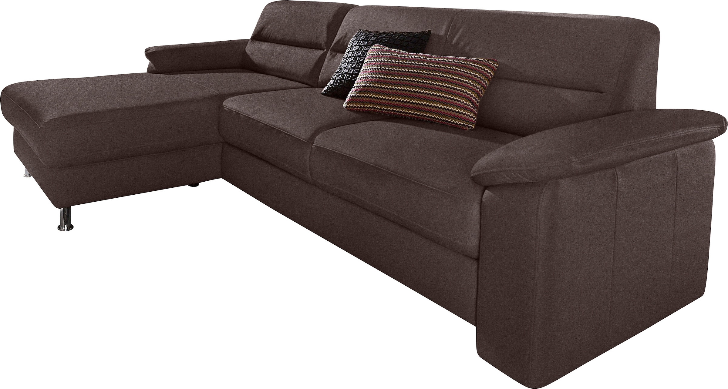 sit&more Ecksofa "Ascara L-Form", inklusive Boxspring/Federkern-Polsterung, wahlweise mit Bettfunktion