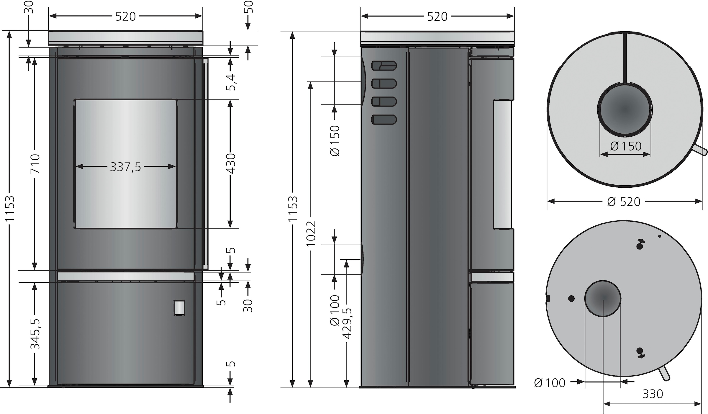 JUSTUS Kaminofen »Faro Top 2.0«