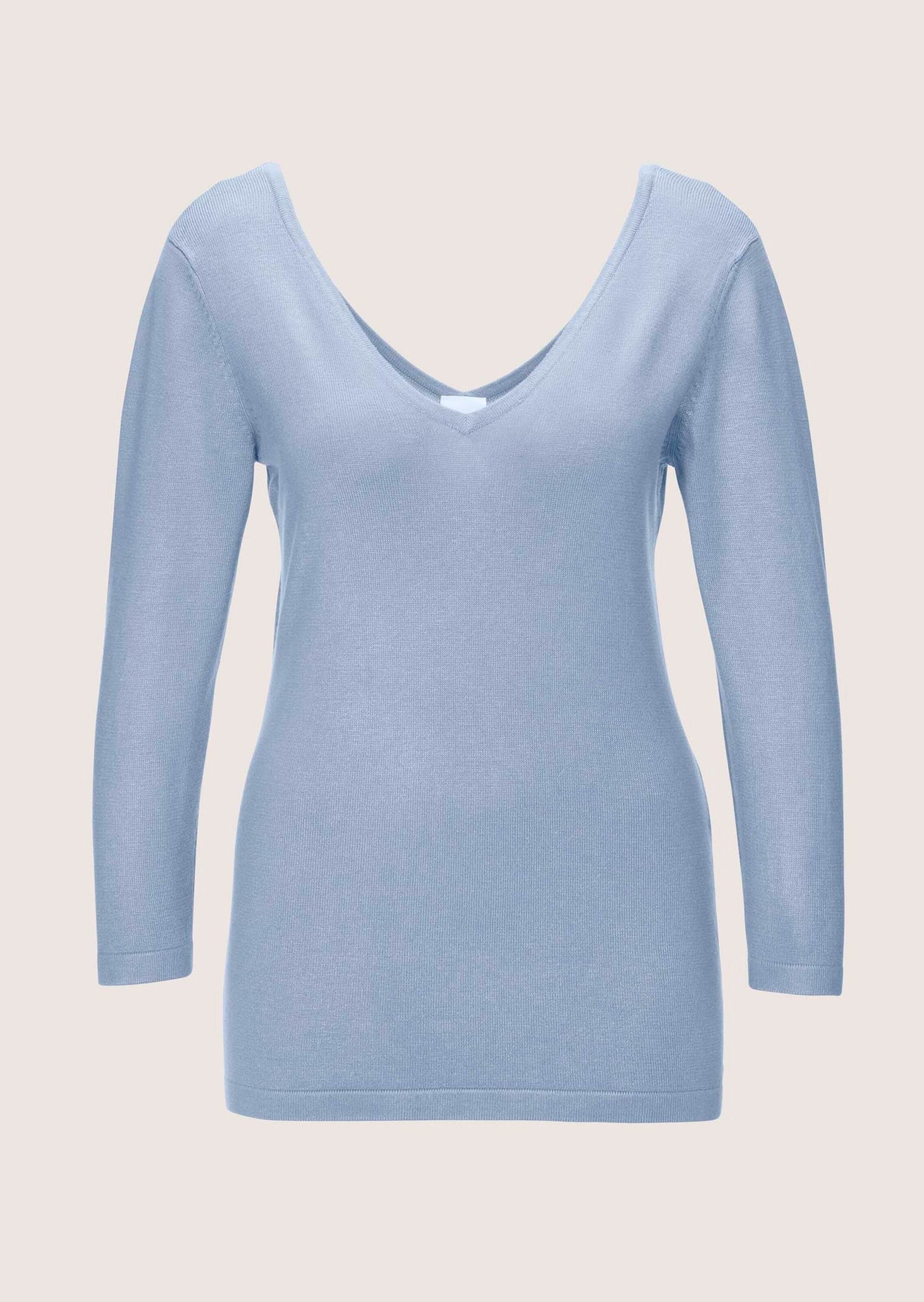 MADELEINE Longpullover "Pullover Strickpullover mit tiefem Rückenausschnitt günstig online kaufen