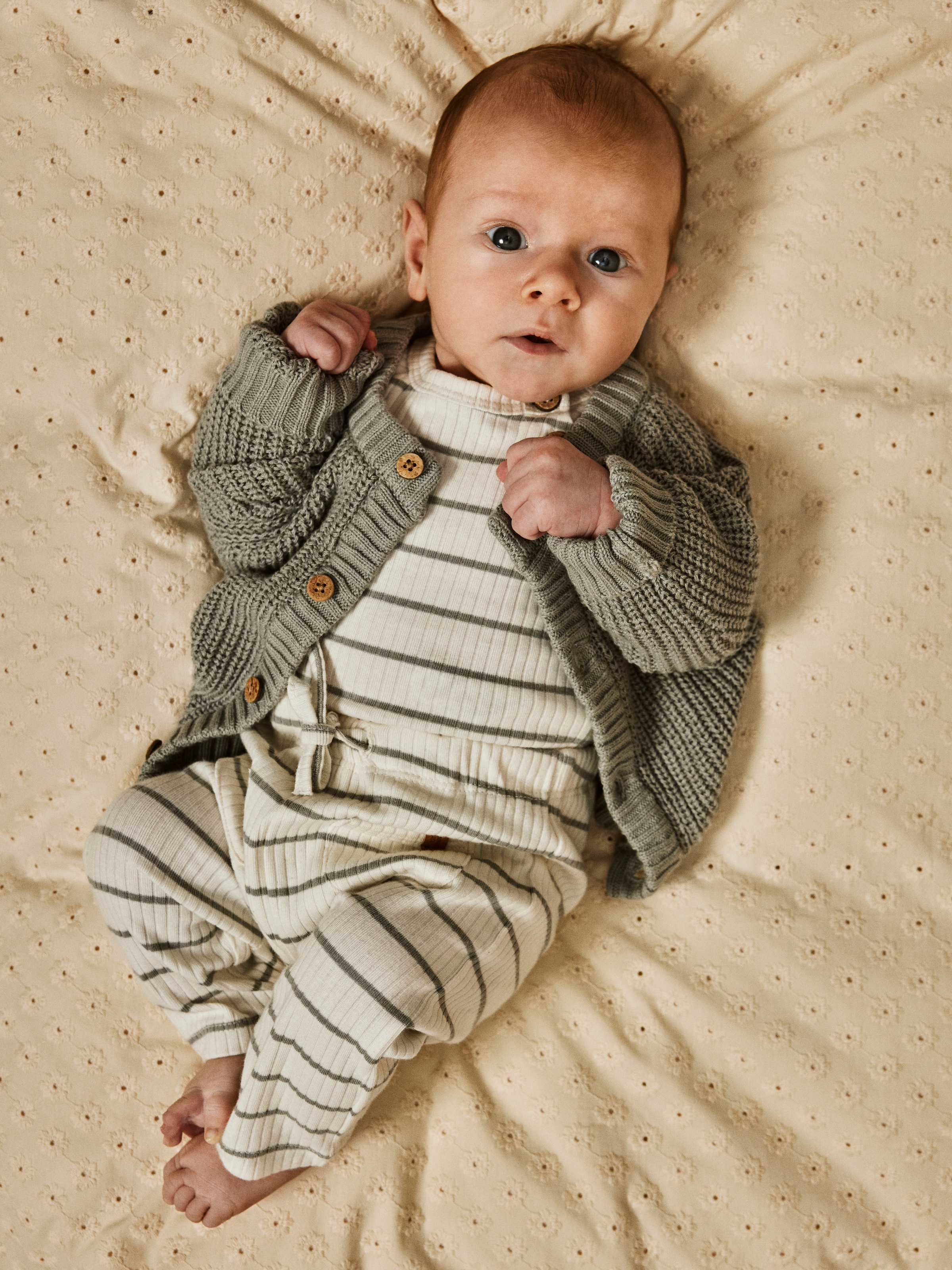 LIL' ATELIER Jungen Langarmbody "NBMKAIL LS SLIM BODY LIL NOOS", Gr. 74, beige, Jersey, Obermaterial: 95% Baumwolle, 5% Elasthan, unifarben, Bodys,