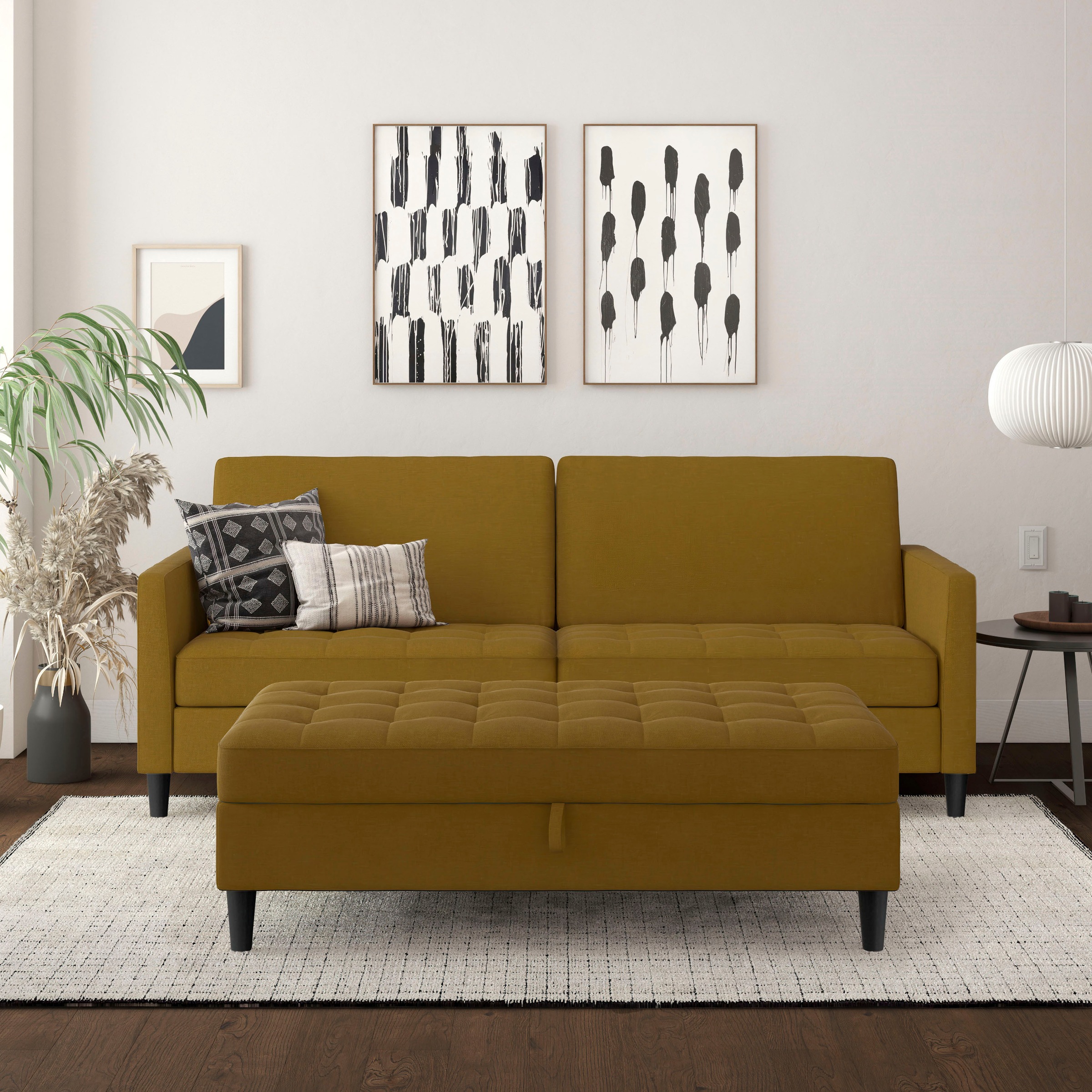 Dorel Home 3-Sitzer "Presley", Sofa mit Bett-Funktion und verstellbarer Rückenlehne