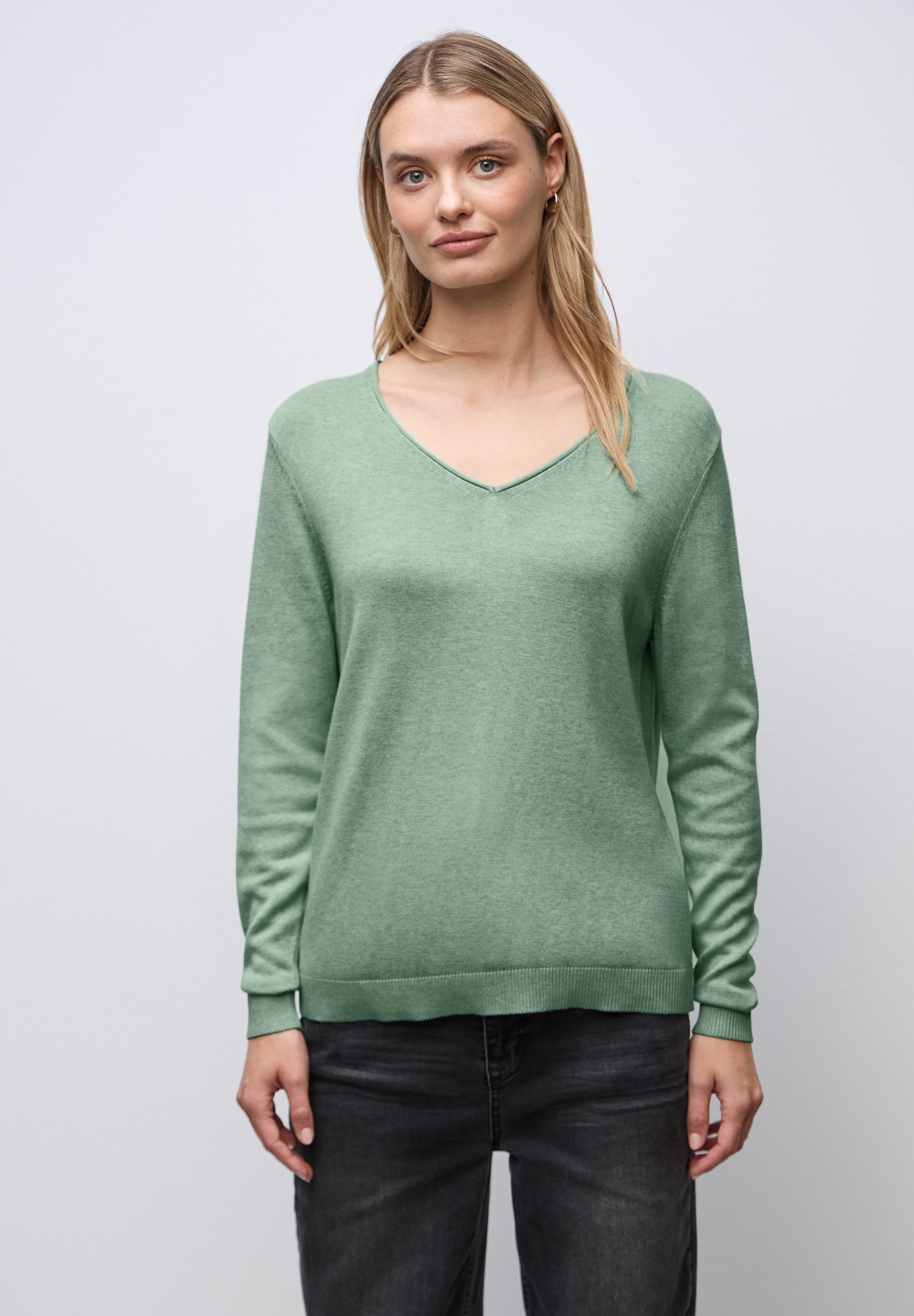 STREET ONE V-Ausschnitt-Pullover Feinstrick günstig online kaufen