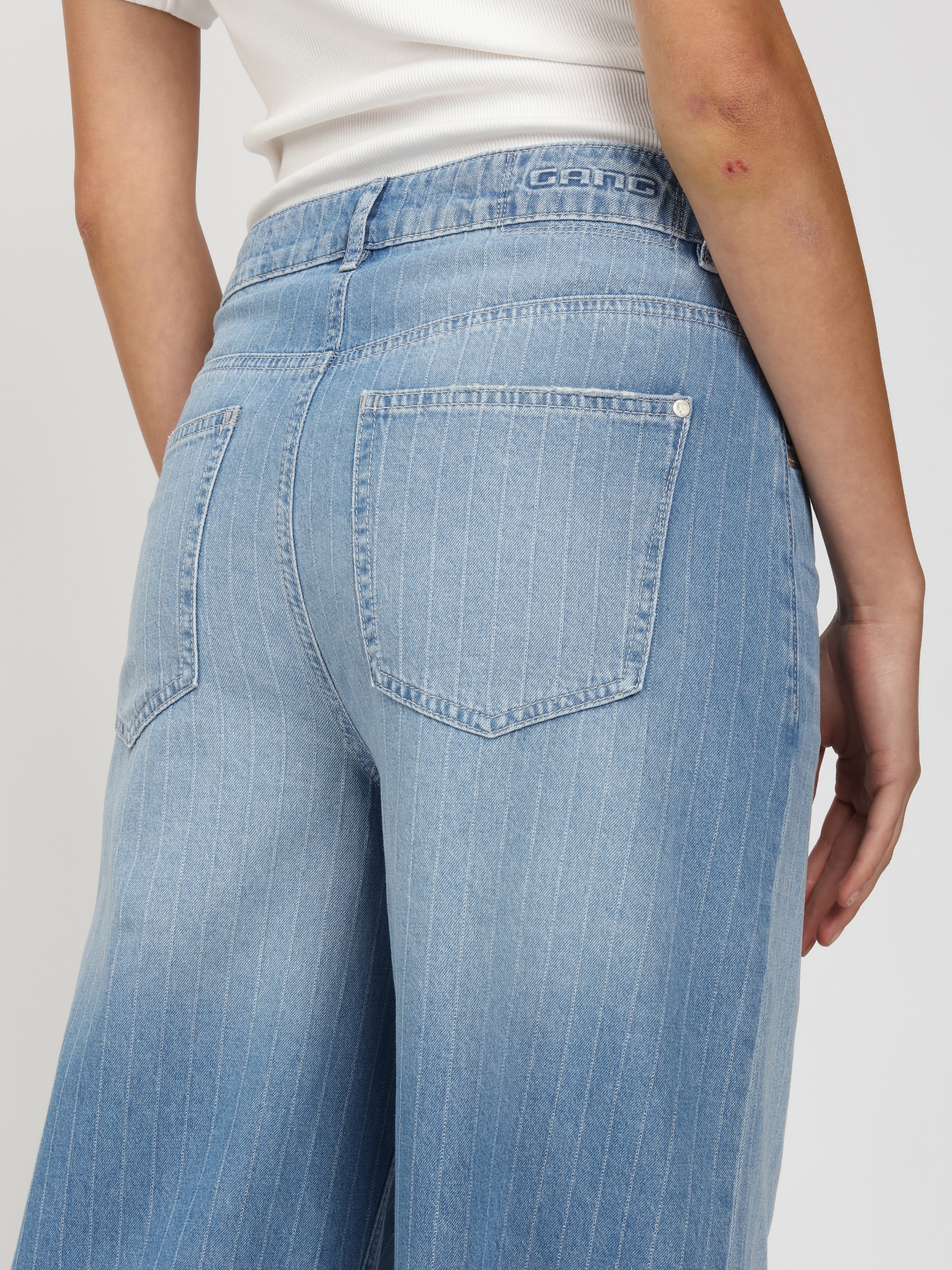 GANG Loose-fit-Jeans »94SARINA« mit eingewebten Streifen, Barrel Fit