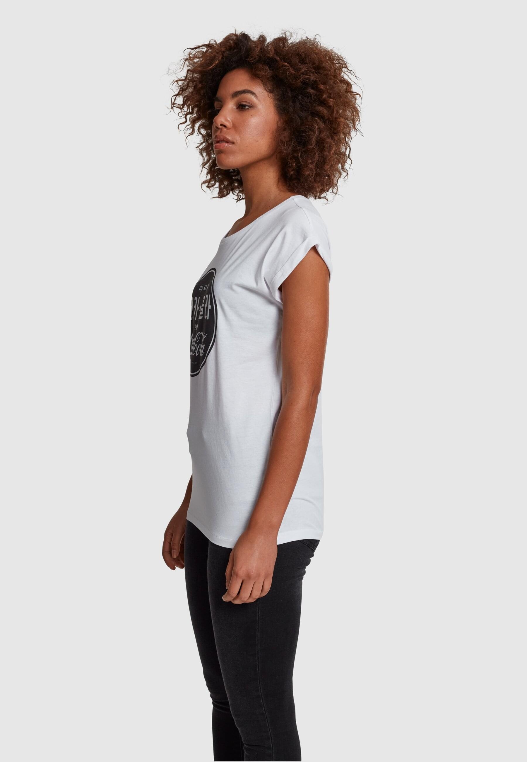 Merchcode T-Shirt »Merchcode Damen Ladies Coca Cola Korean Black Tee«, (1 tlg.)