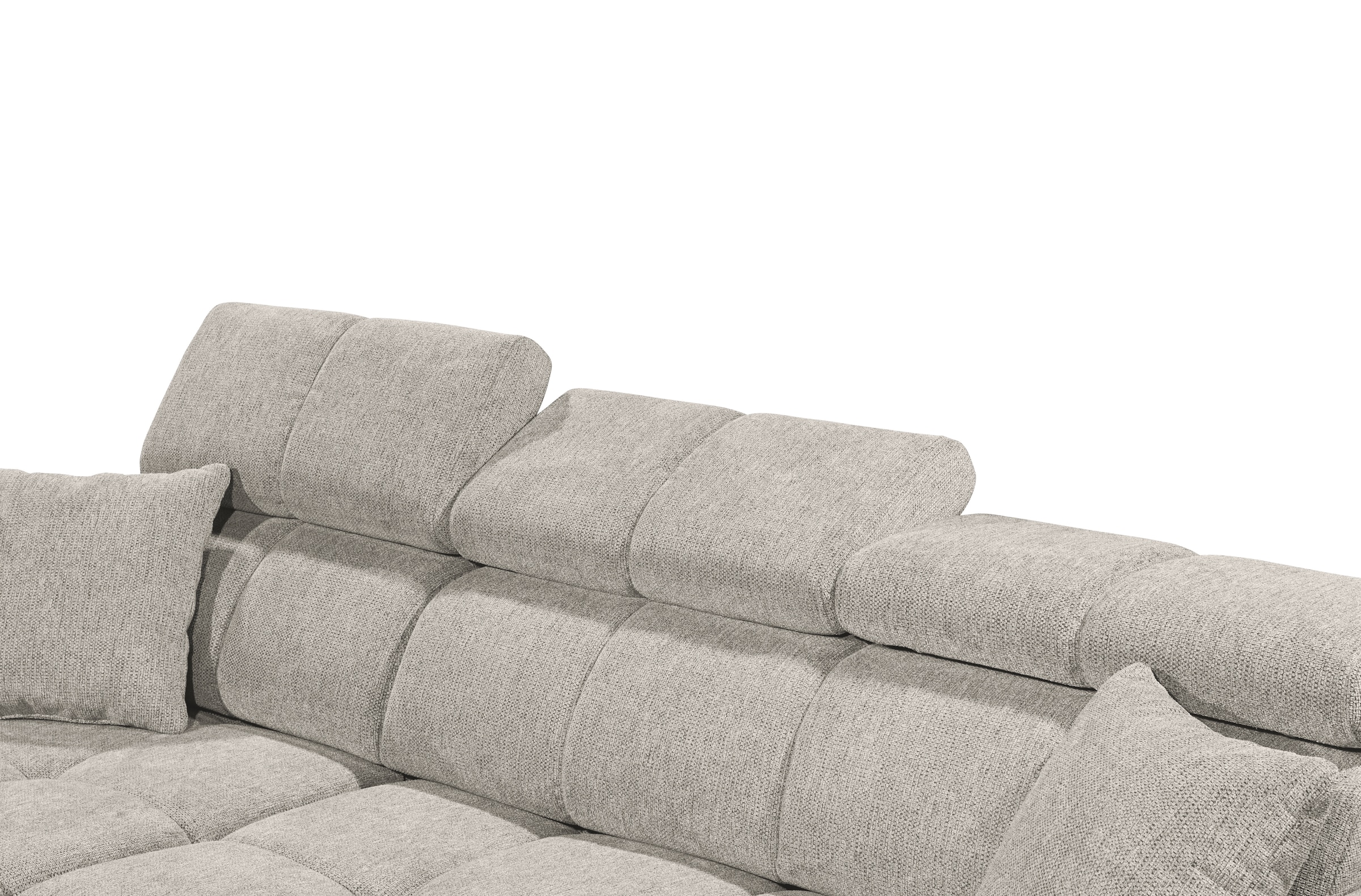 ED EXCITING DESIGN Ecksofa »Sydney L-Form«, mit Bettfunktion, Bettkasten, Kopfteilverstellung & 2 Zierkissen