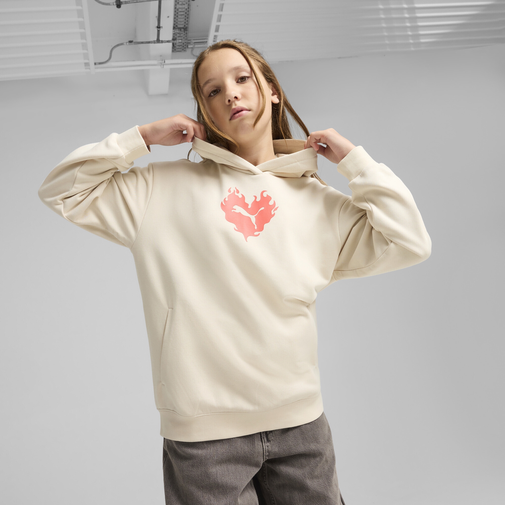 PUMA Hoodie »Flaming Love Hoodie Mädchen«