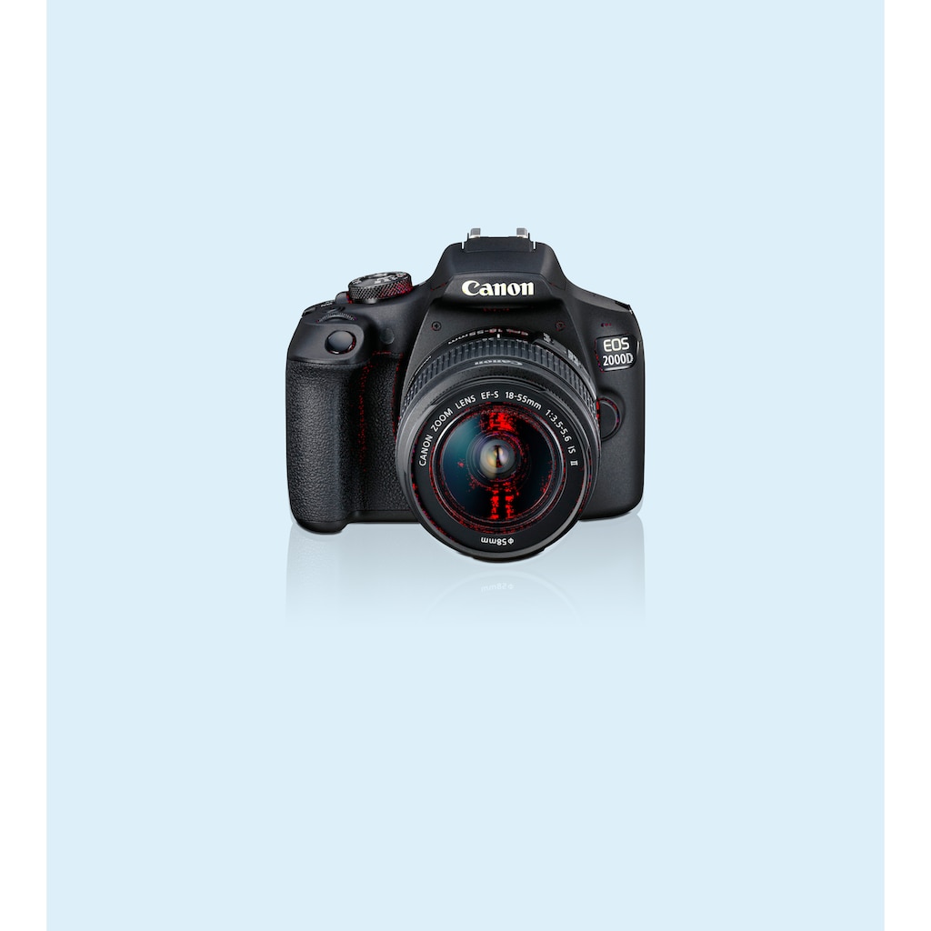 Canon Spiegelreflexkamera »EOS 2000D Kit«, EF-S 18-55 IS II, 24,1 MP, NFC-WLAN (Wi-Fi)