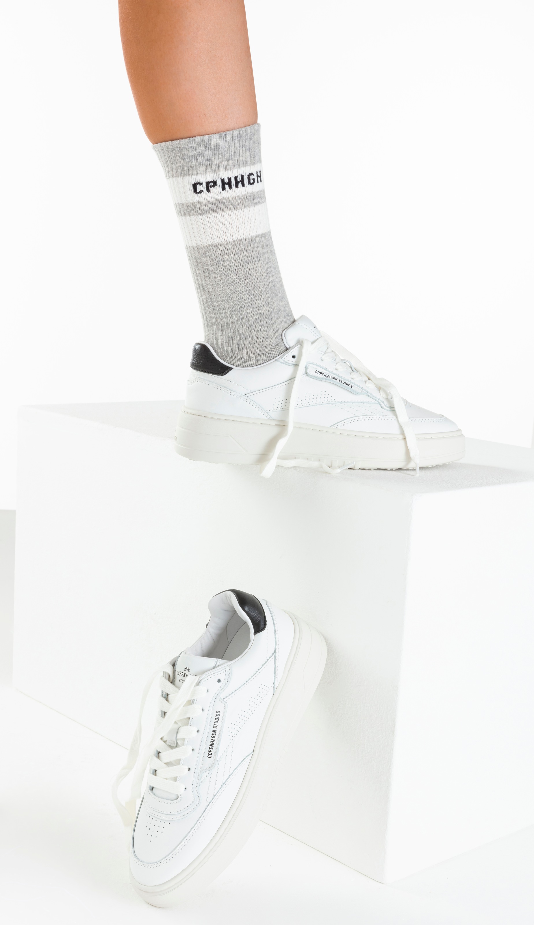 Copenhagen Studios Tennissocken, (Packung, 3 Paar), mit Streifendesign und Vollfrottee