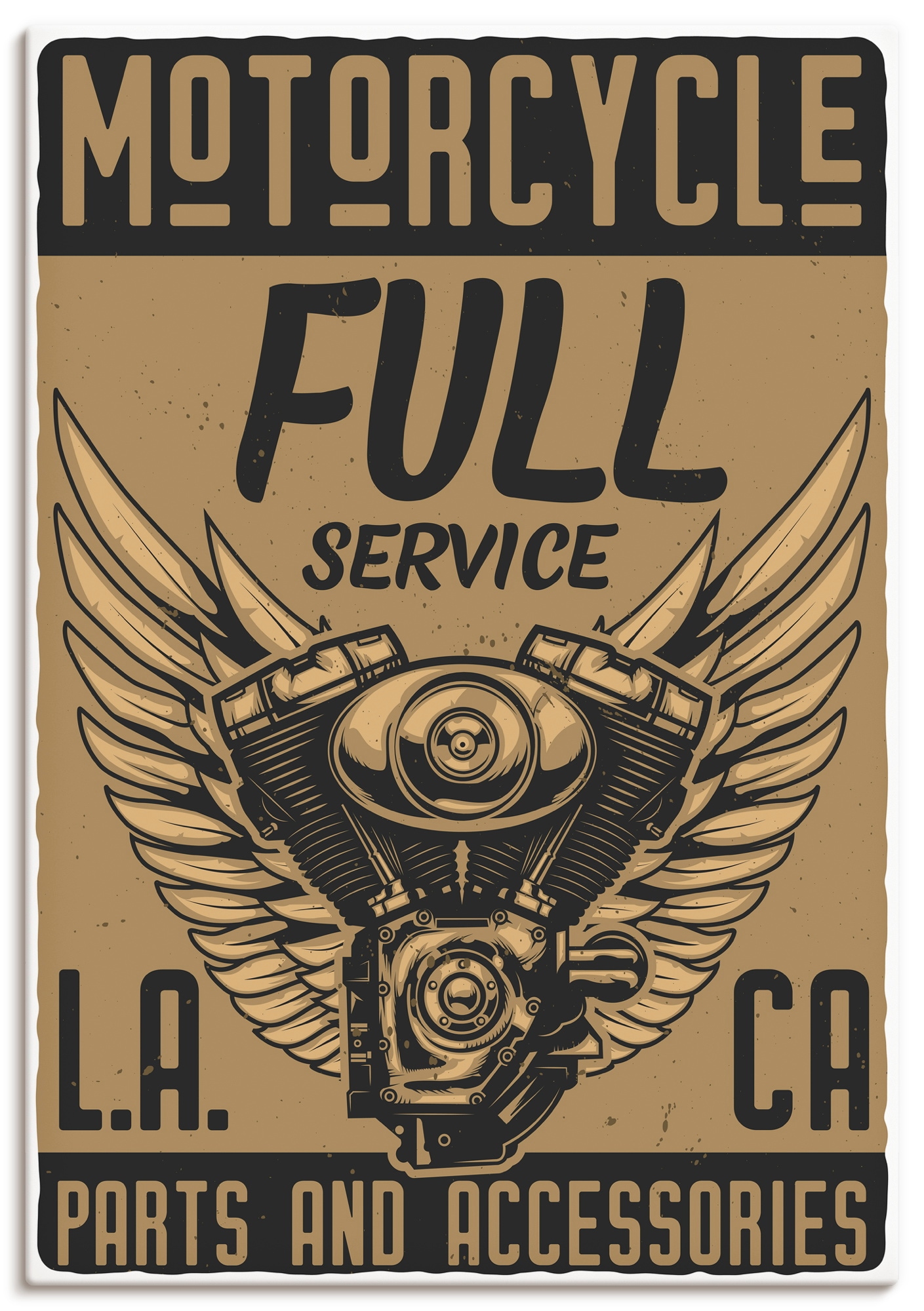 Artland Wandbild "Motorrad Los Angeles" 1 Stk. tlg. als Alubild, Leinwandbild, Poster, Wandaufkleber in verschied. Größen