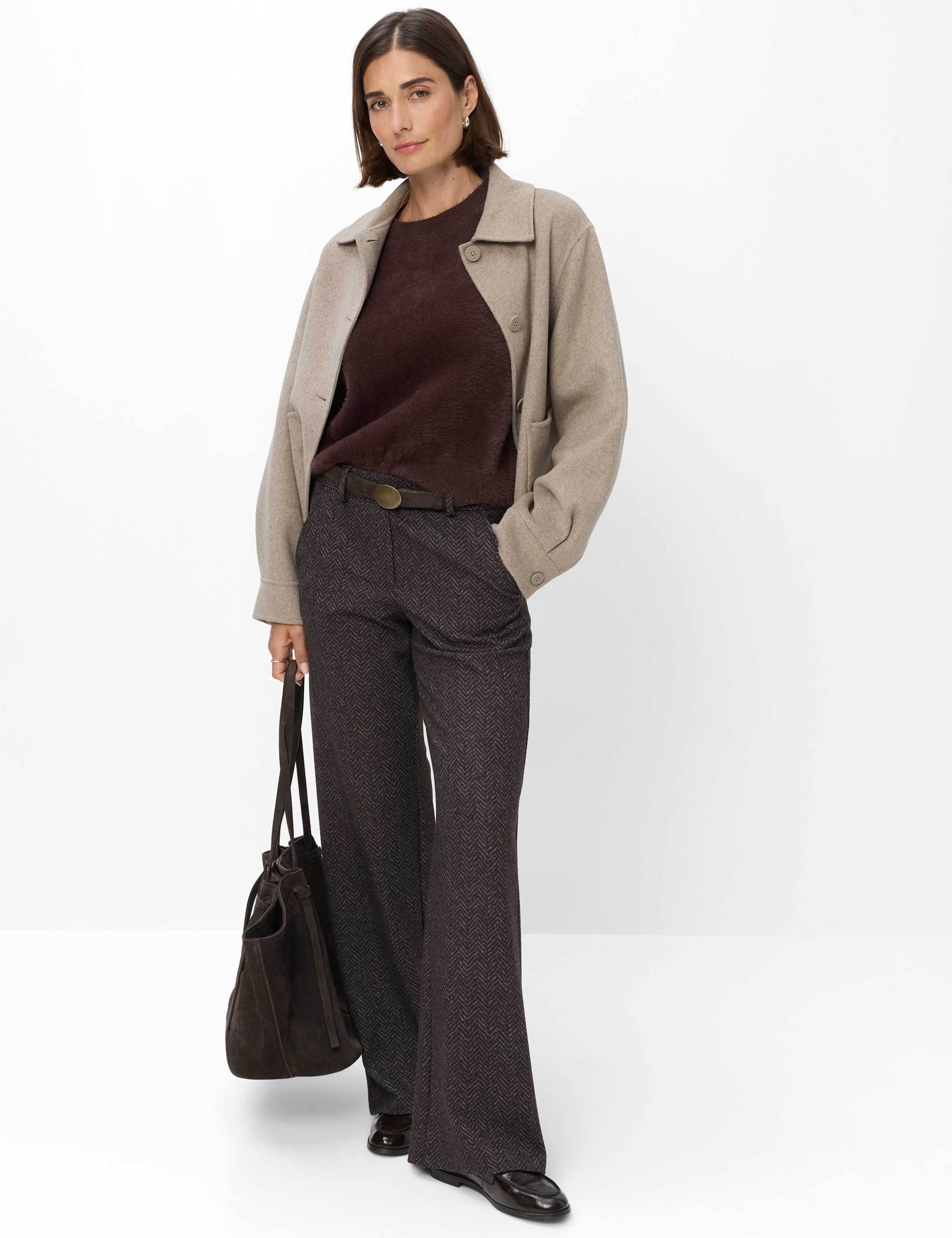 Brax 5-Pocket-Hose »Style MAINE«  Wool Look: Palazzohose im Wide Leg
