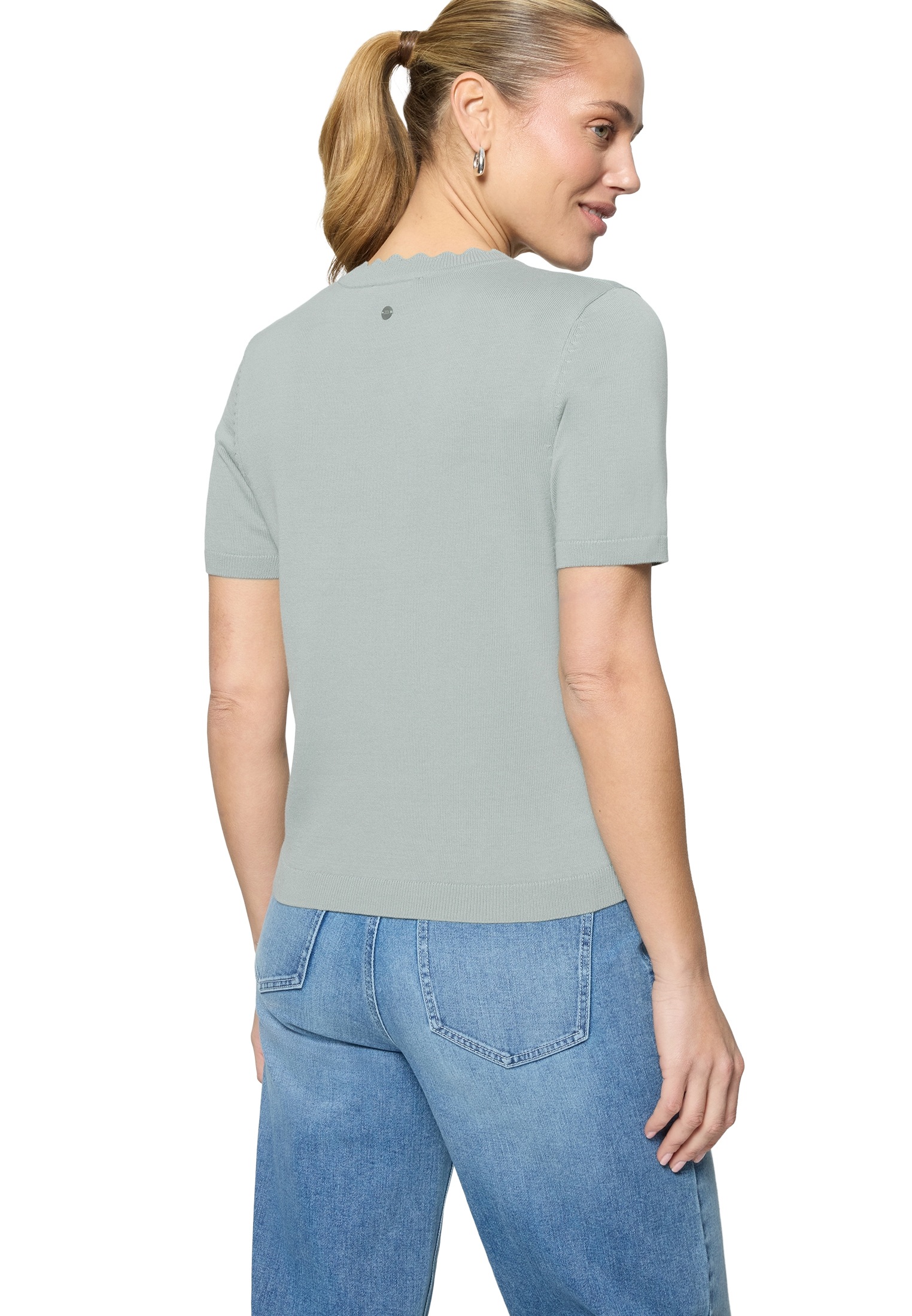 Zero Kurzarmshirt »Damen mit Wellensaum« 1 Material