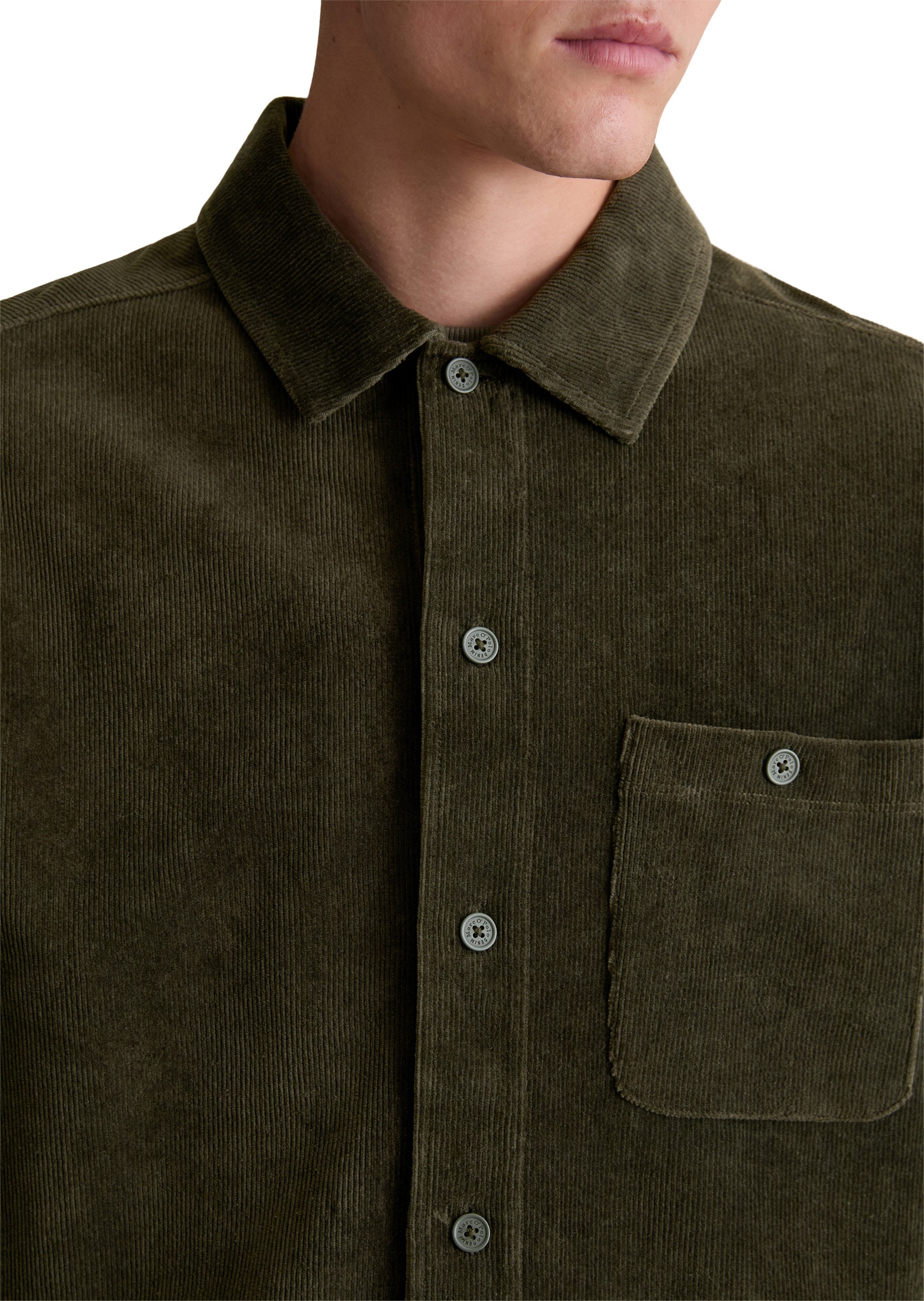 Marc O'Polo DENIM Langarmhemd »aus softem Frottee-Cord«