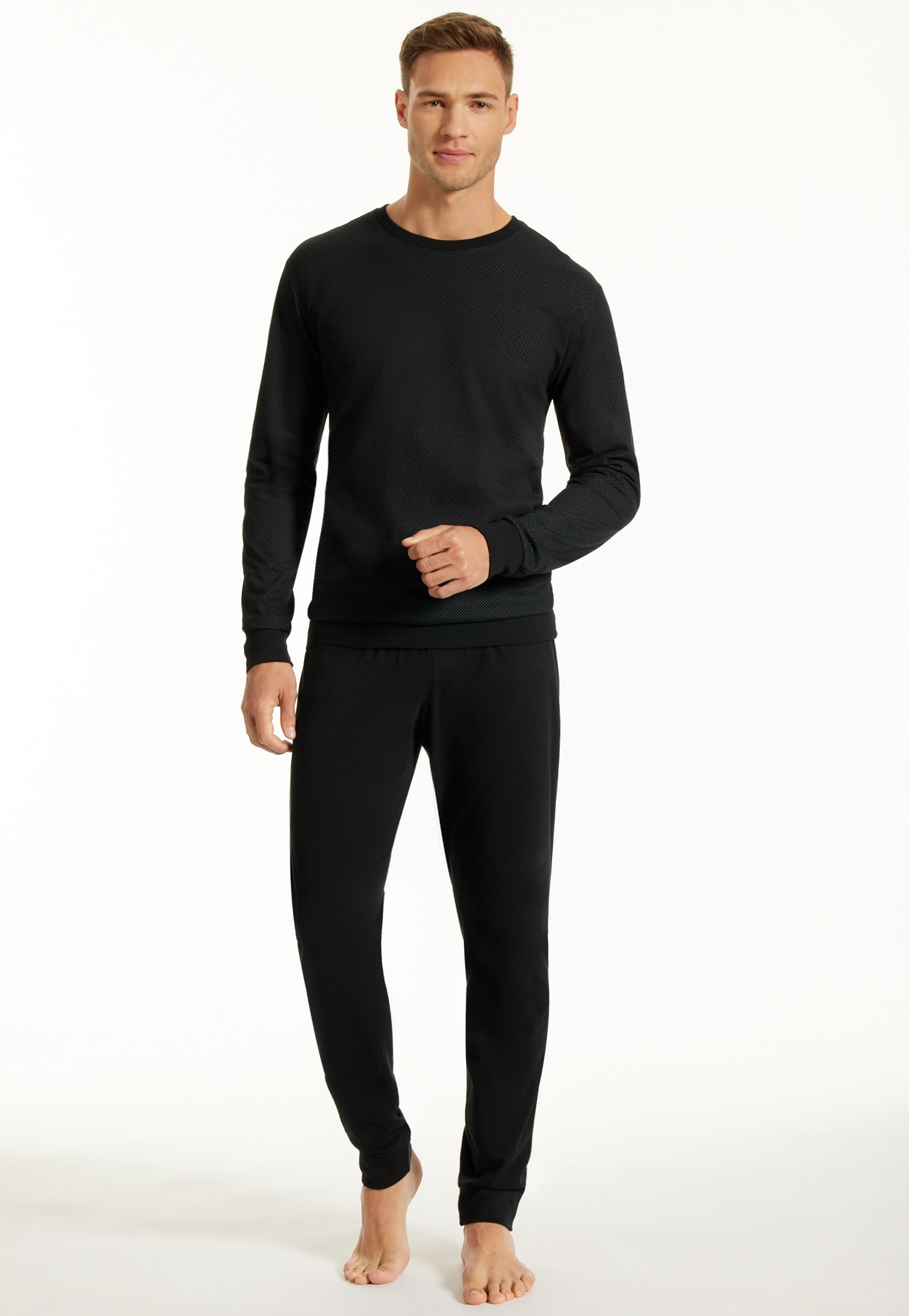 uncover by SCHIESSER Schlafanzug "UNCOVER Nightwear", (2 tlg.), Langarm, Ru günstig online kaufen