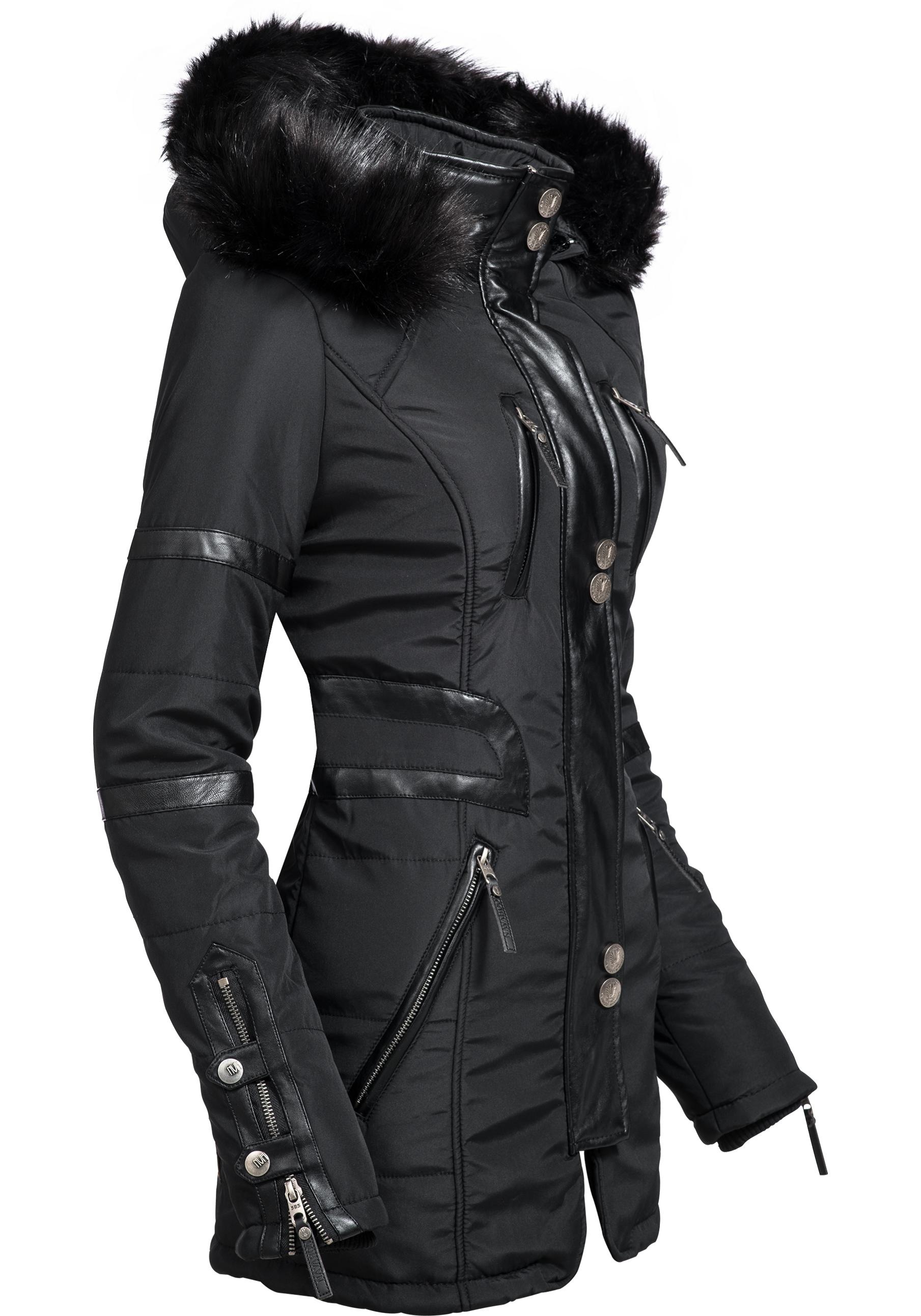 Navahoo Wintermantel "Moony", stylischer Damen Winter Jacke mit Kapuze günstig online kaufen