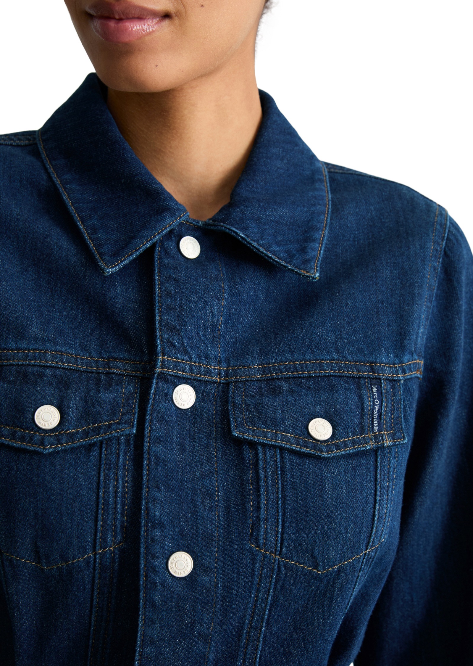 Marc O'Polo DENIM Kurzjacke »made with Orange Fiber« ohne Kapuze
