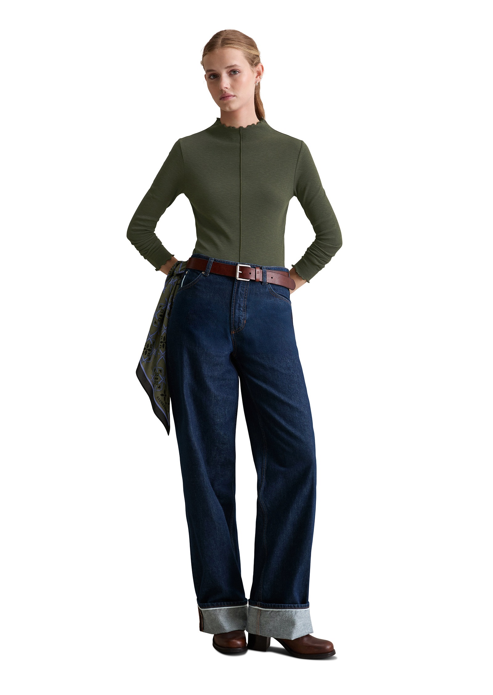 Marc O'Polo DENIM Langarmshirt »aus Organic Cotton-Stretch-Jersey«