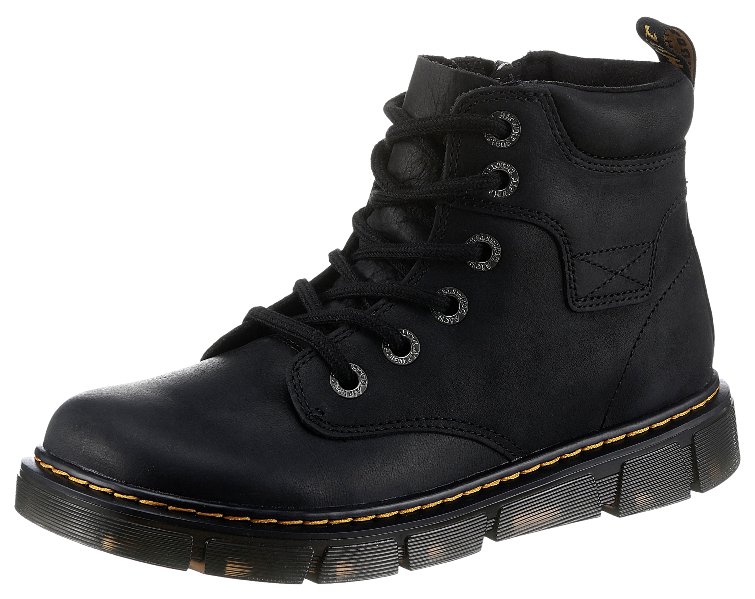 DR. MARTENS Schnürboots "Raffe", Schnürstiefel, Kinderstiefel mit zusätzlichen Reißverschluss