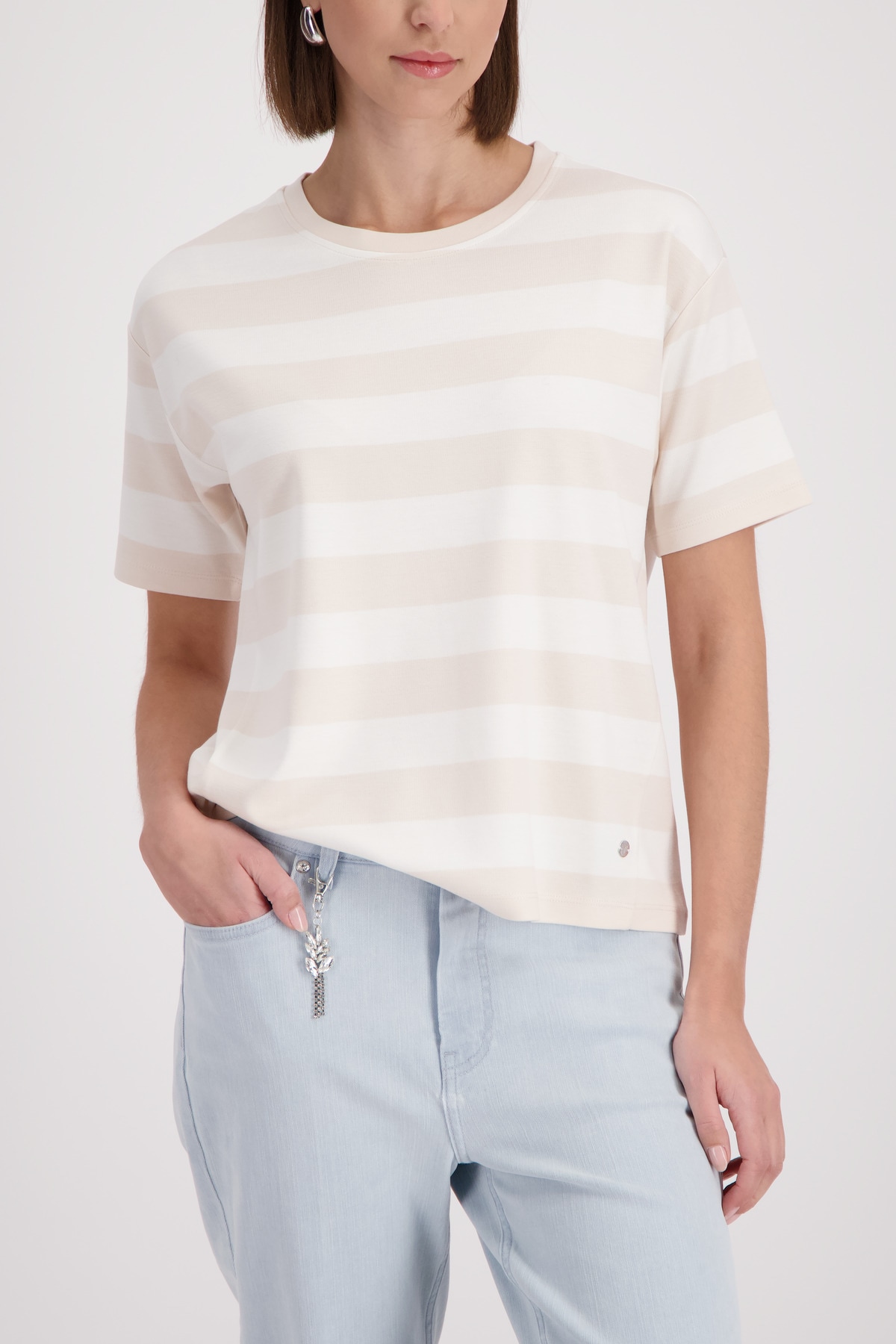 Monari Sweatshirt "Sweatshirt Ringel", Regular fit mit Rundhalsausschnitt günstig online kaufen