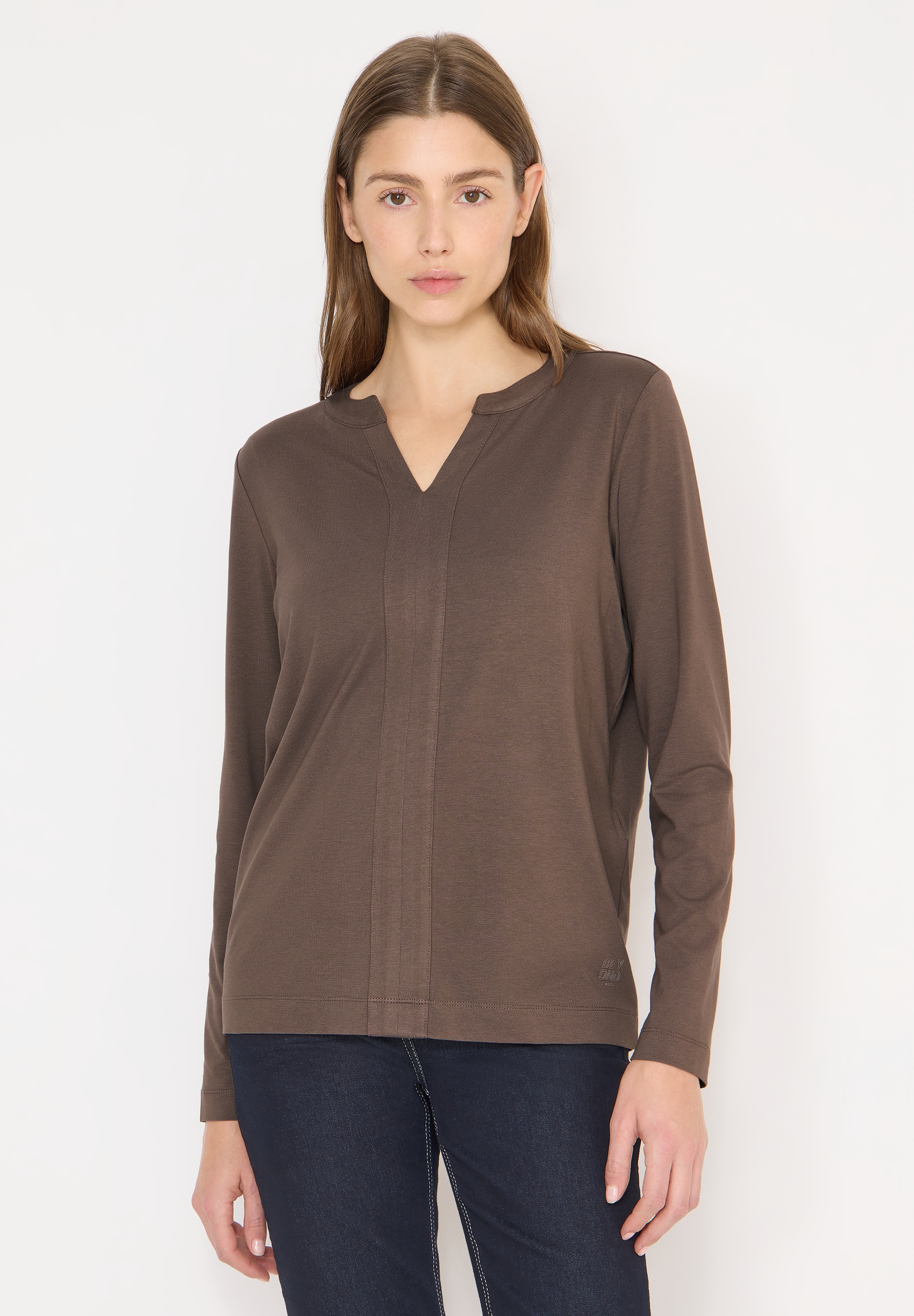 Cecil Langarmshirt aus Baumwolle mit Stretchante