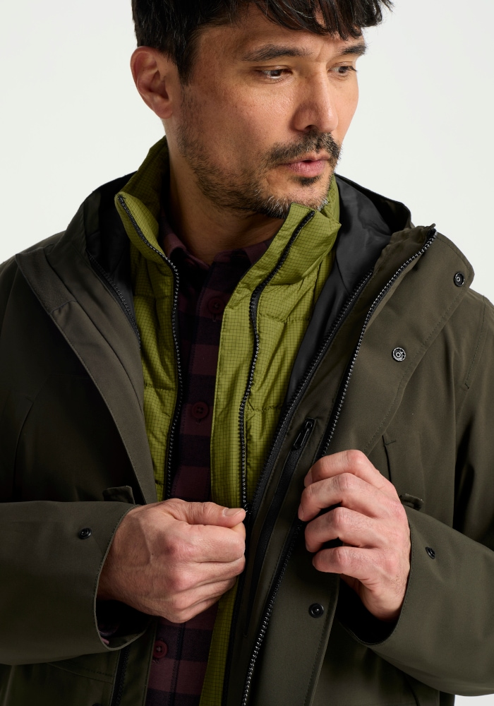 Jack Wolfskin 3-in-1-Funktionsjacke »COLD CAMP 3IN1 JKT M« mit Kapuze 3-in-1 Jacke, wasser- und winddicht, warm