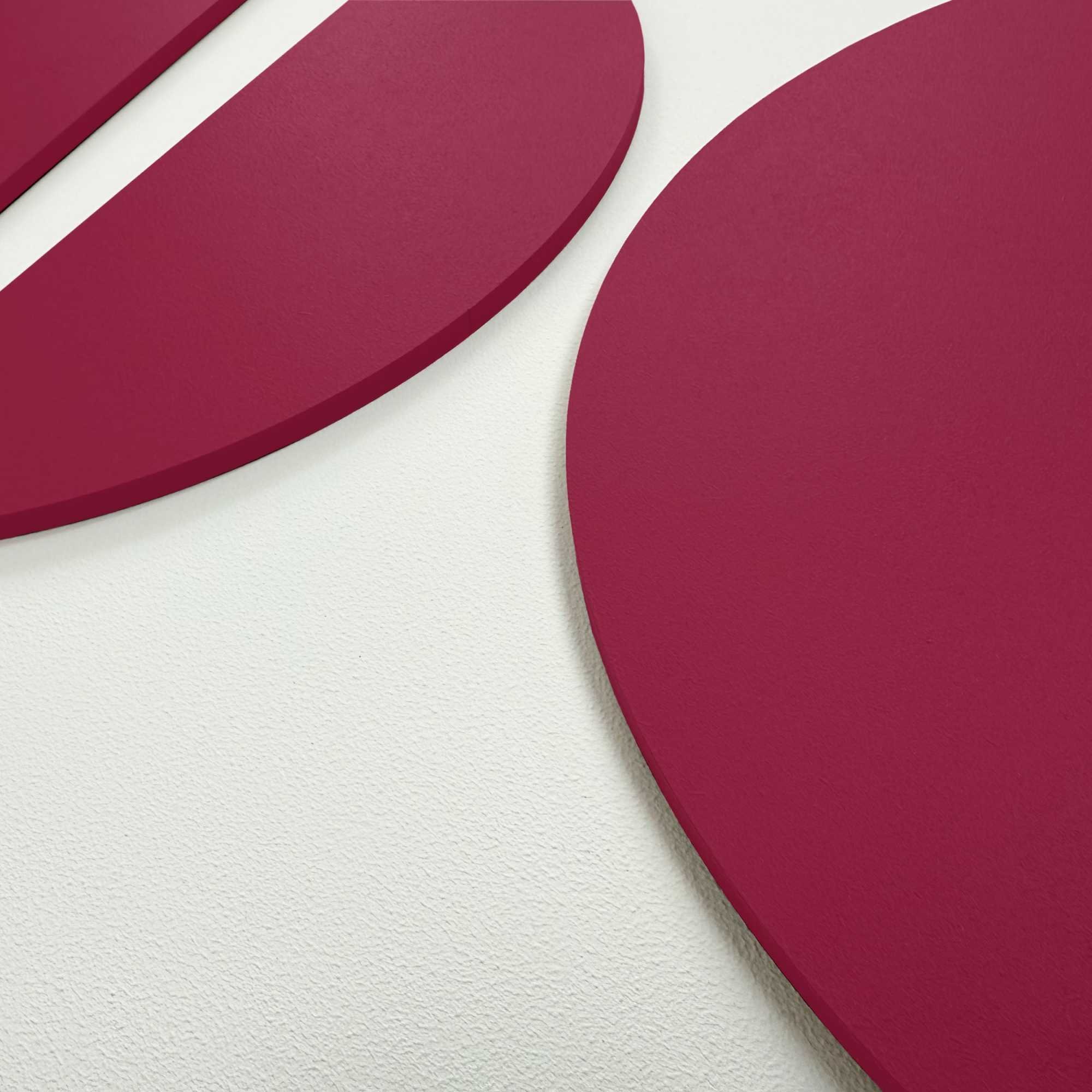 Reinders! Wandbild »Halbkreise in Burgund«, Wohnzimmer - Rot - MDF - Abstrakt - 50x70 cm