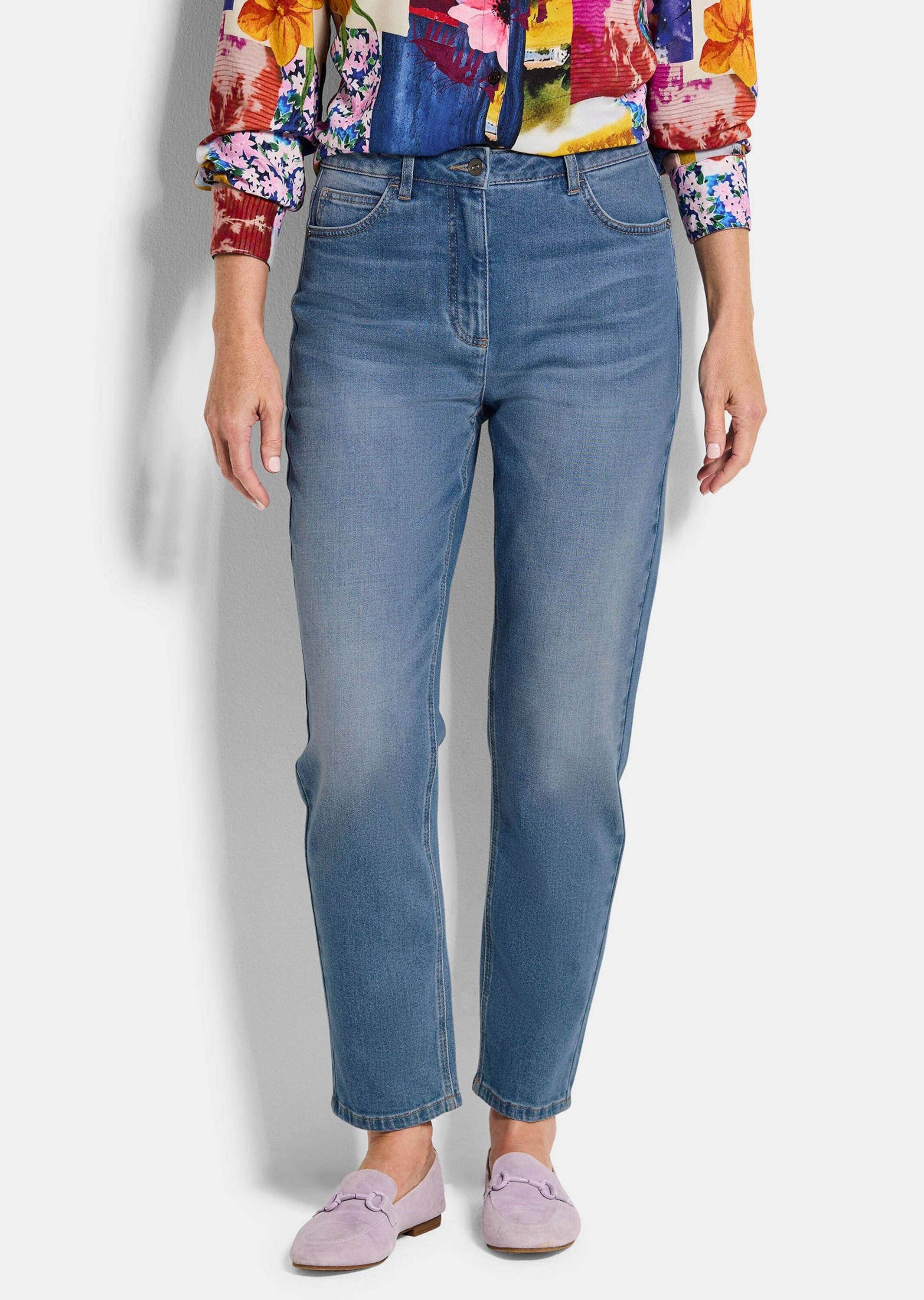 GOLDNER Regular-fit-Jeans »Kurzgröße Baumwoll-Stretch Mom Jeans SARA« stretchbequeme Quälität