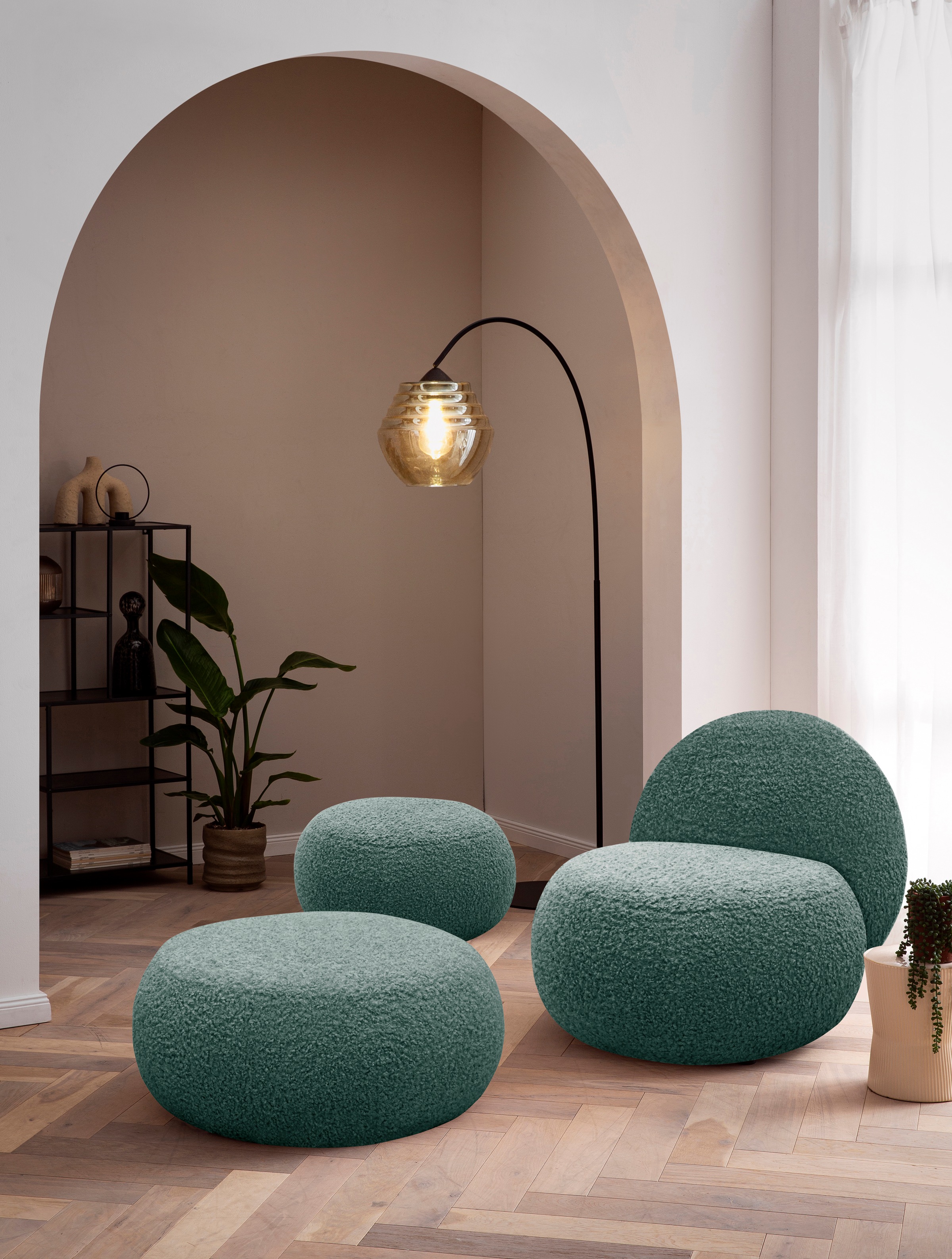 Home affaire Sessel "Mithras II Cocktailsessel, organische Formensprache, S günstig online kaufen