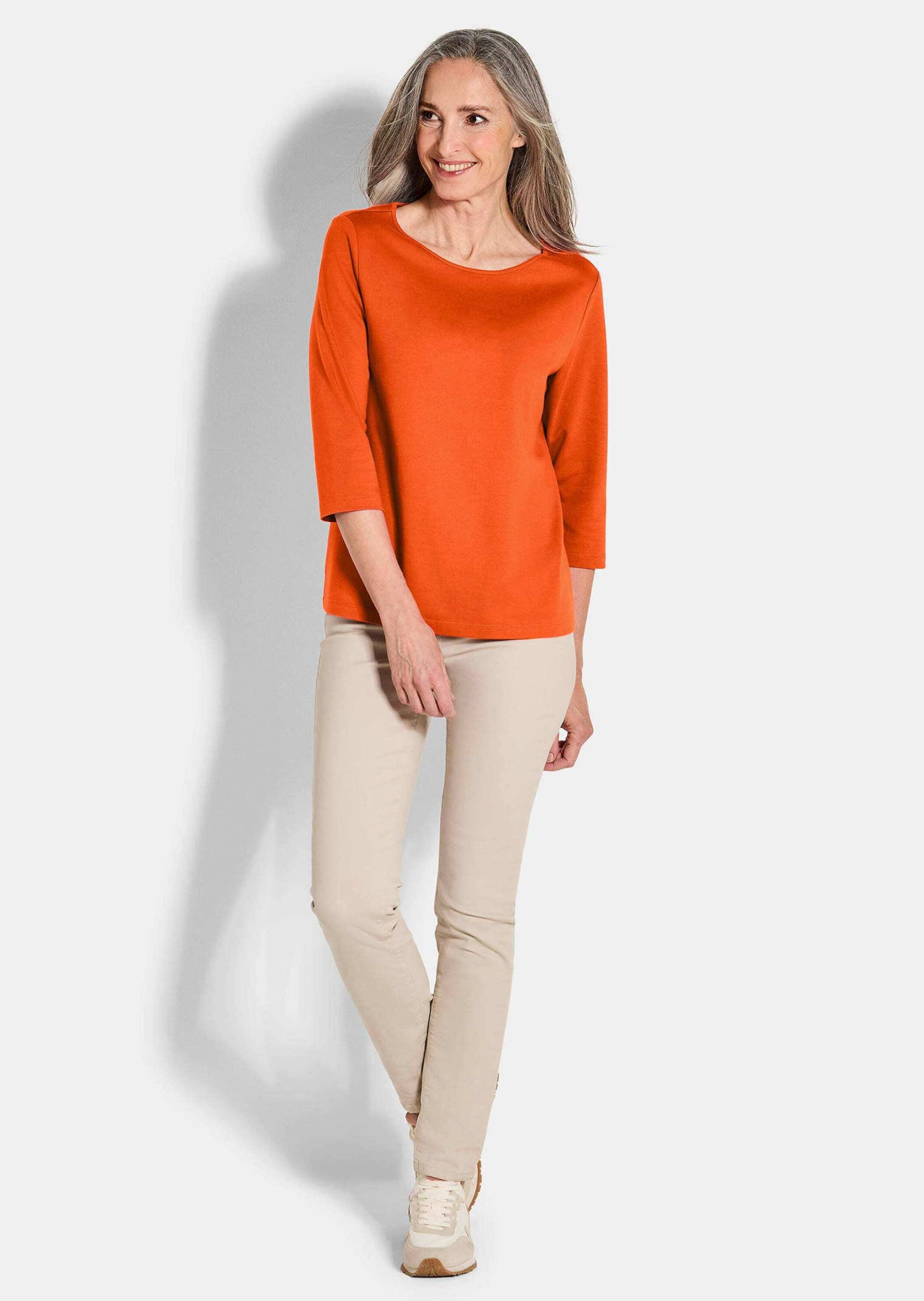 GOLDNER Kurzarmshirt »Kurzgröße Basic-Shirt aus Interlock-Jersey«