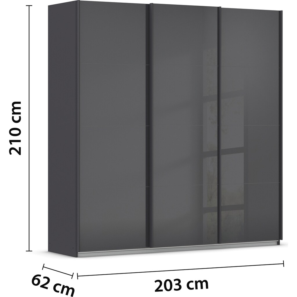 rauch Schwebetürenschrank »Kleiderschrank Kleiderschränke Schrank Garderobe AGORDO mit Glasfront«