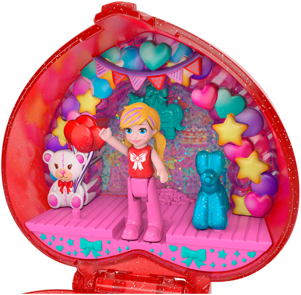 Polly Pocket Spielwelt »Mattel 80th Anniversary Ruby Red Ring Box Collector Compact«
