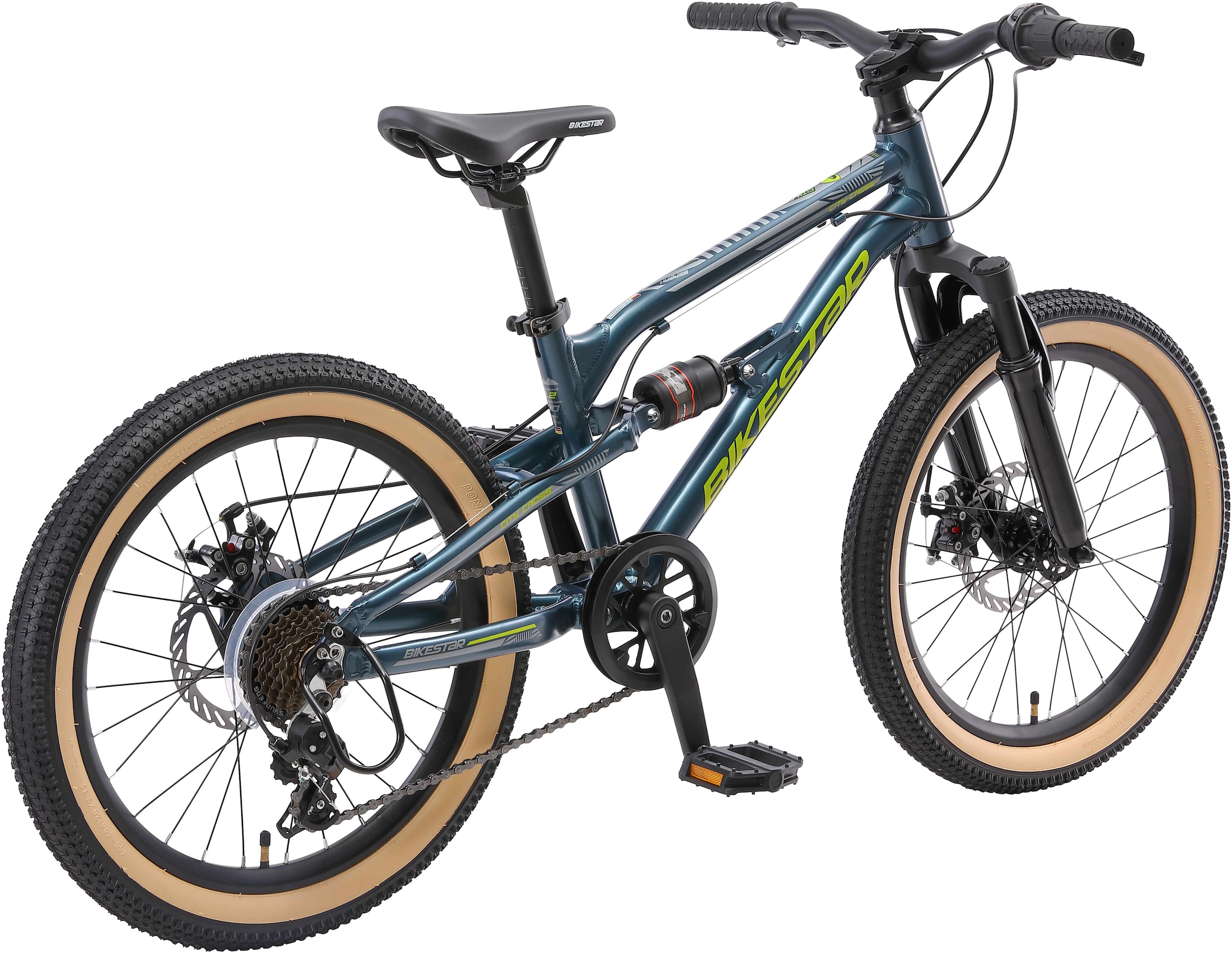 Bikestar Jugendfahrrad, 7 Gang, Shimano, RD-TY21 Schaltwerk, Kettenschaltung