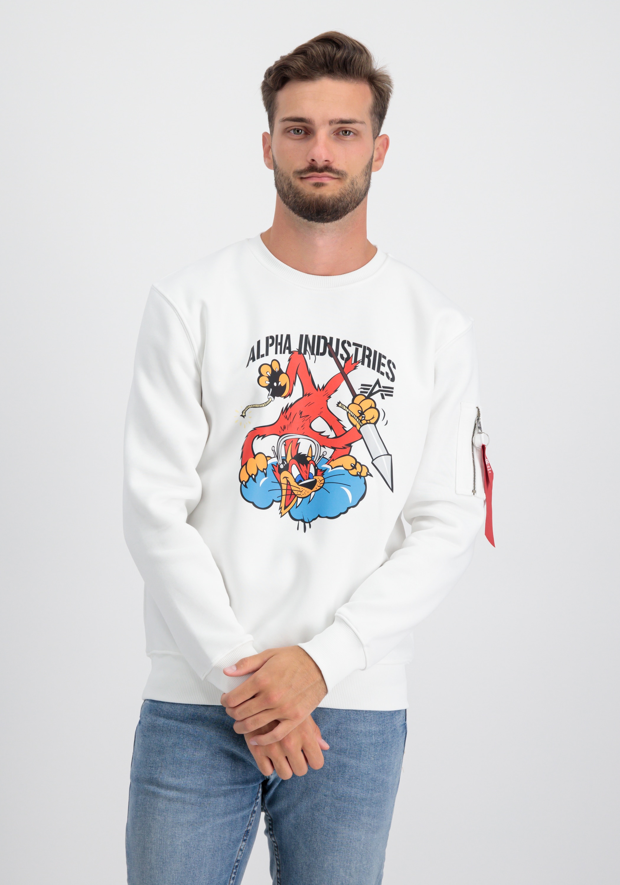 Alpha Industries Sweater "Alpha Industries Men - Sweatshirts Fighter Squadron Sweater"