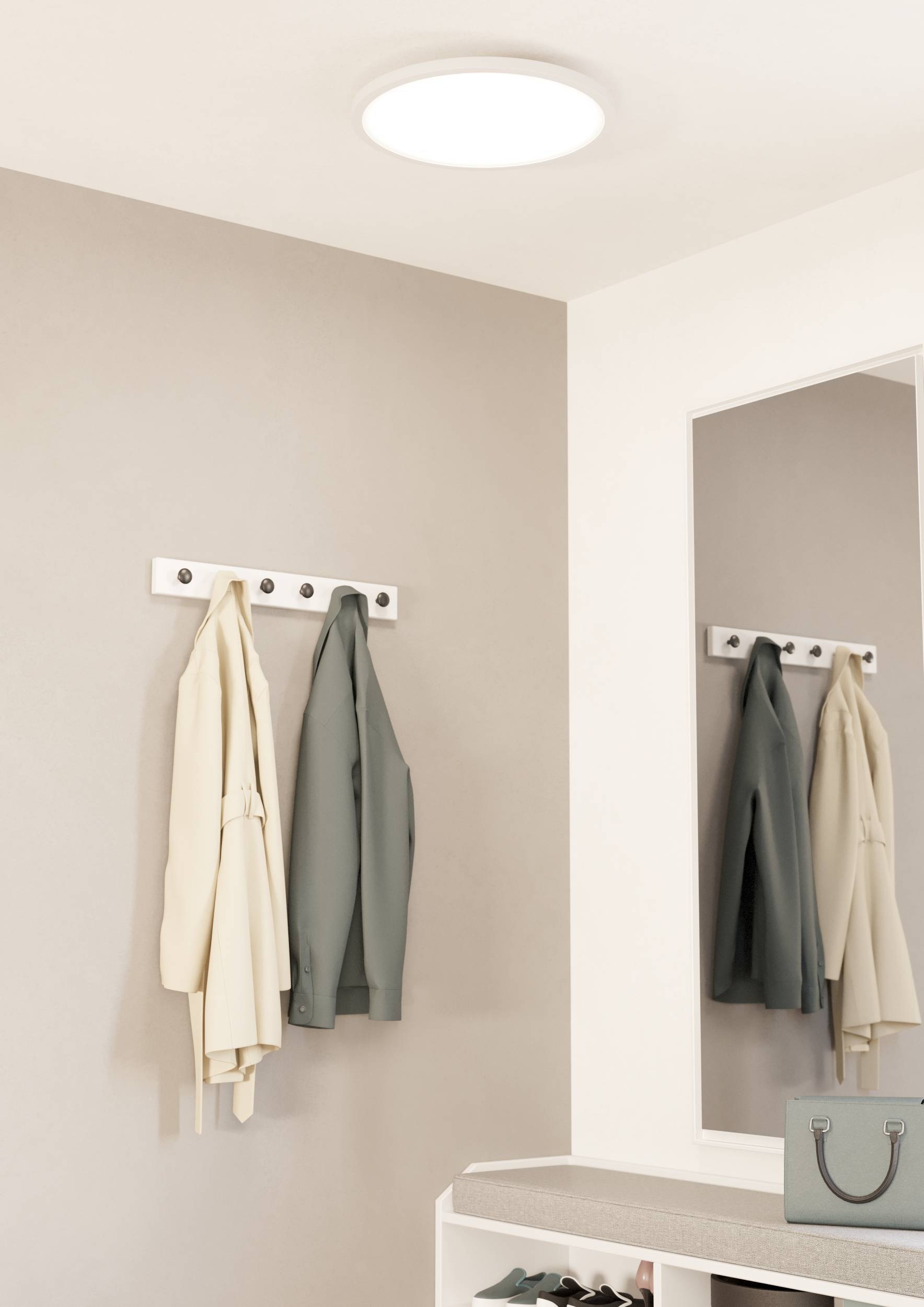 EGLO Deckenleuchte »Sarsina-Z Deckenlampe, ZigBee 3.0, Deckenlampe, Metall, Flurlampe« LED-Modul 1 Stk. Kaltweiß | Neutralweiß | Warmweiß Wand-/Deckenleuchte - H5,2 x Ø45 cm - weiß - 33,5W inkl.