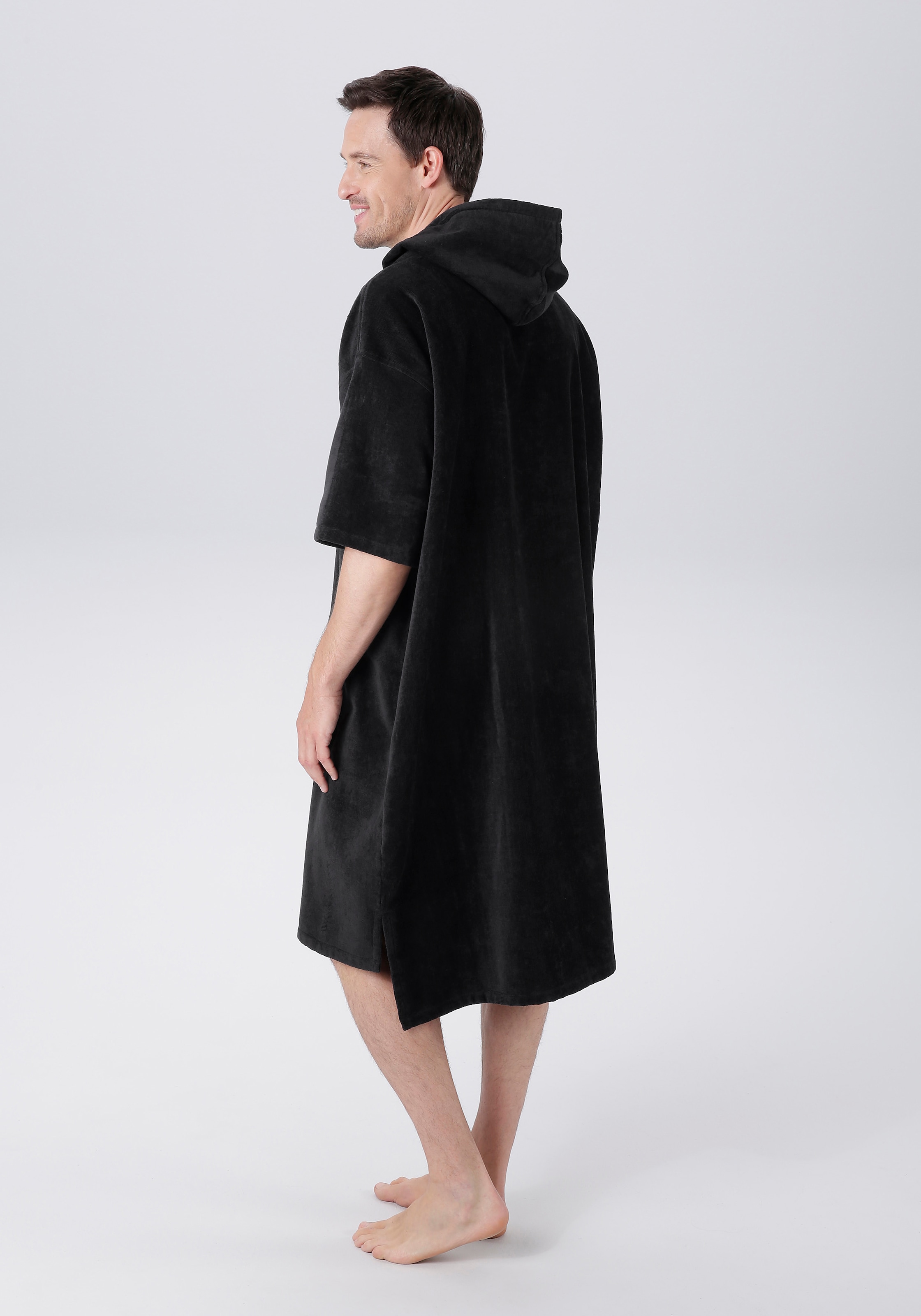 KangaROOS Badeponcho »Summer, ideal für Sauna, Spa & im Urlaub, Damen & Herren«, (1 St.), Surfponcho, mit Bauchtasche, 100% Baumwolle, Frottee