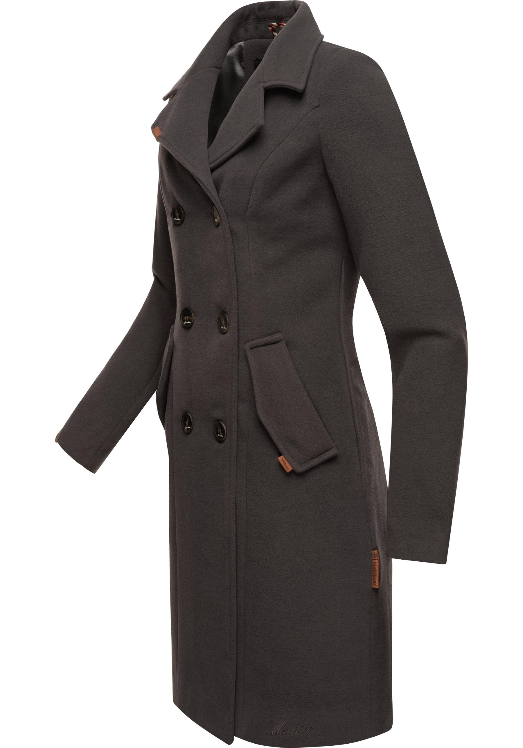 Marikoo Kurzmantel "Nanakoo" edler Damen Trenchcoat in Wollmantel-Optik günstig online kaufen