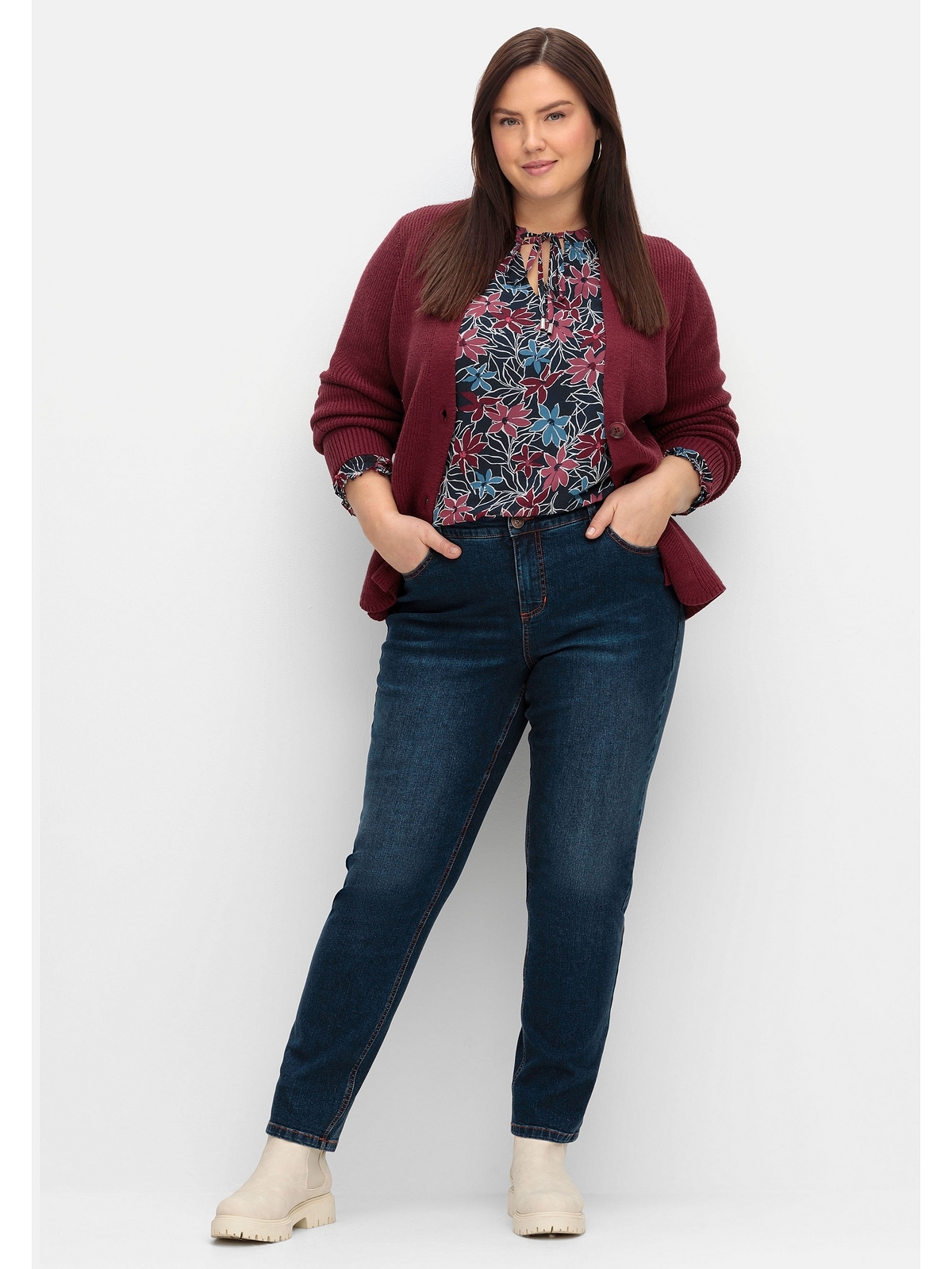 bestellen online PIA, »Große BAUR | Größen«, elastischem Sheego Stretch-Jeans aus Denim