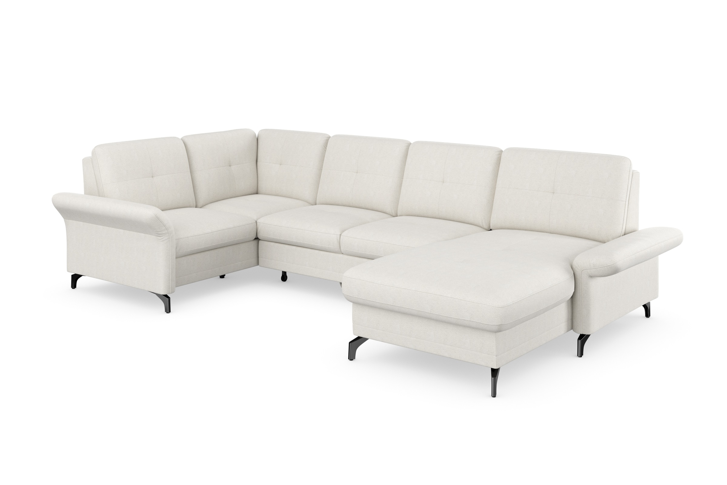 PLACES OF STYLE Wohnlandschaft "Calando U-Form" wahlweise mit Bettfunktion, günstig online kaufen