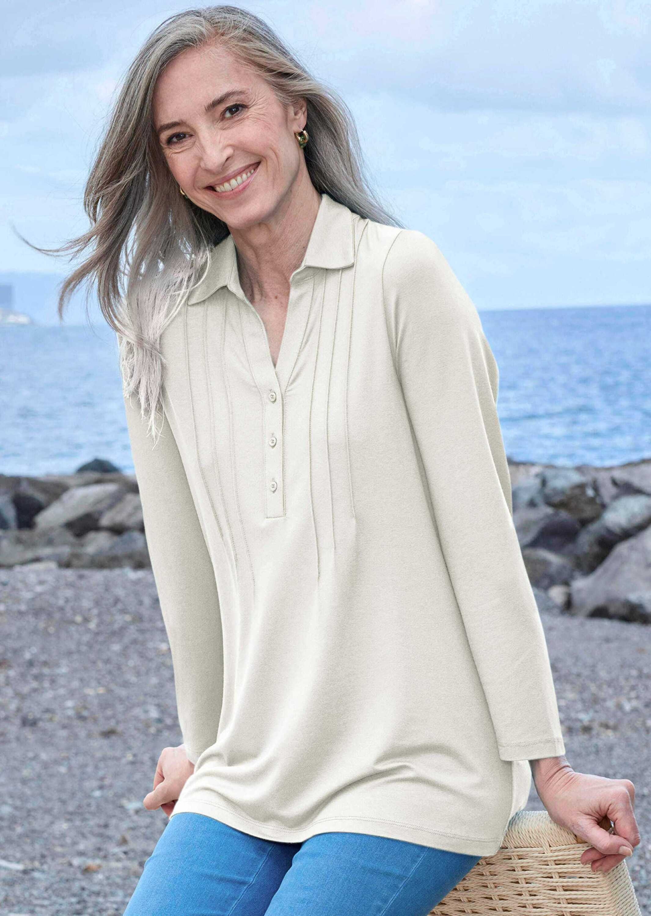 GOLDNER Langarmshirt »Tunika aus Viskose-Jersey«