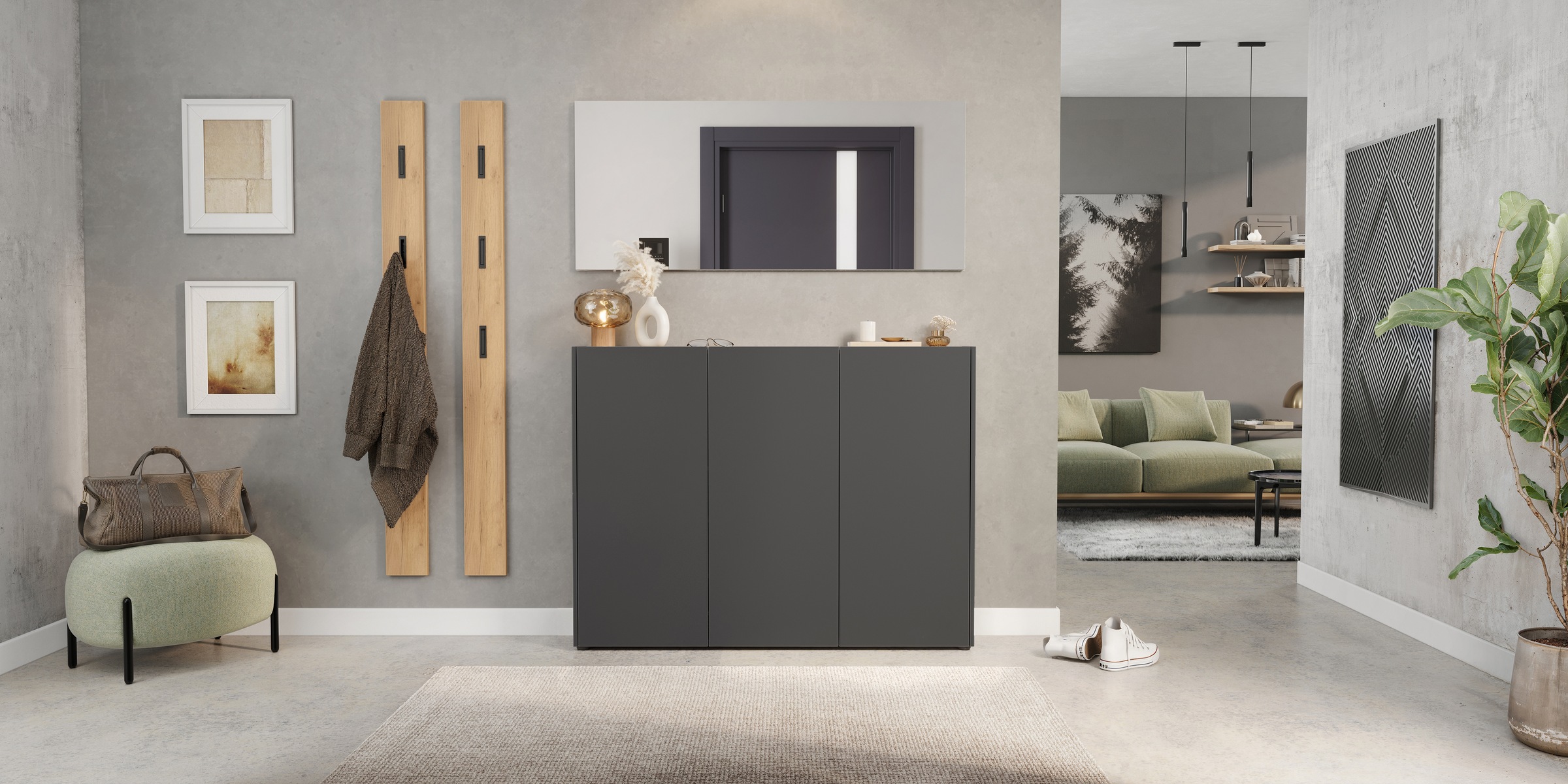 GERMANIA Schuhschrank "GW-Libbiano", ideal für schmale Flure, Breite 138 cm günstig online kaufen