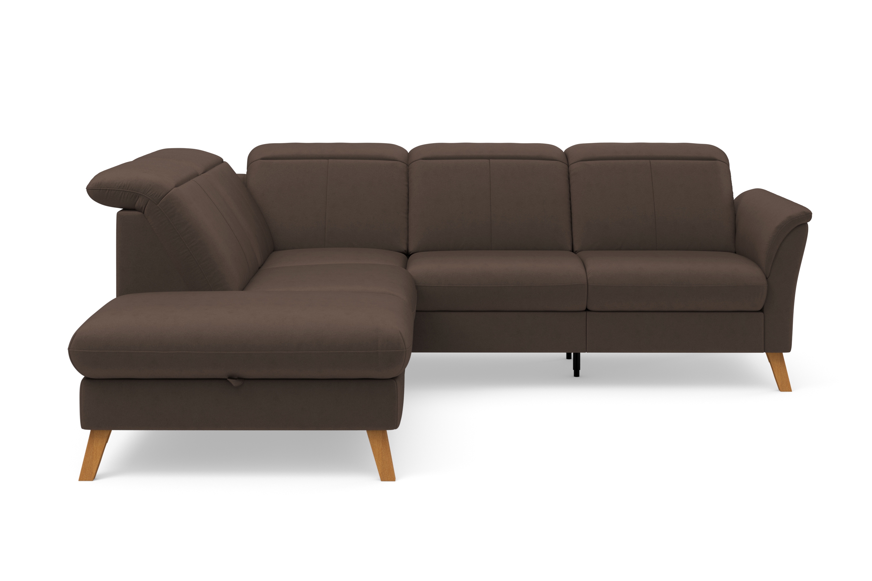 sit&more Ecksofa "Romero L-Form" wahlweise mit oder ohne TV-Funktion, Schlaffunktion, Bettkasten