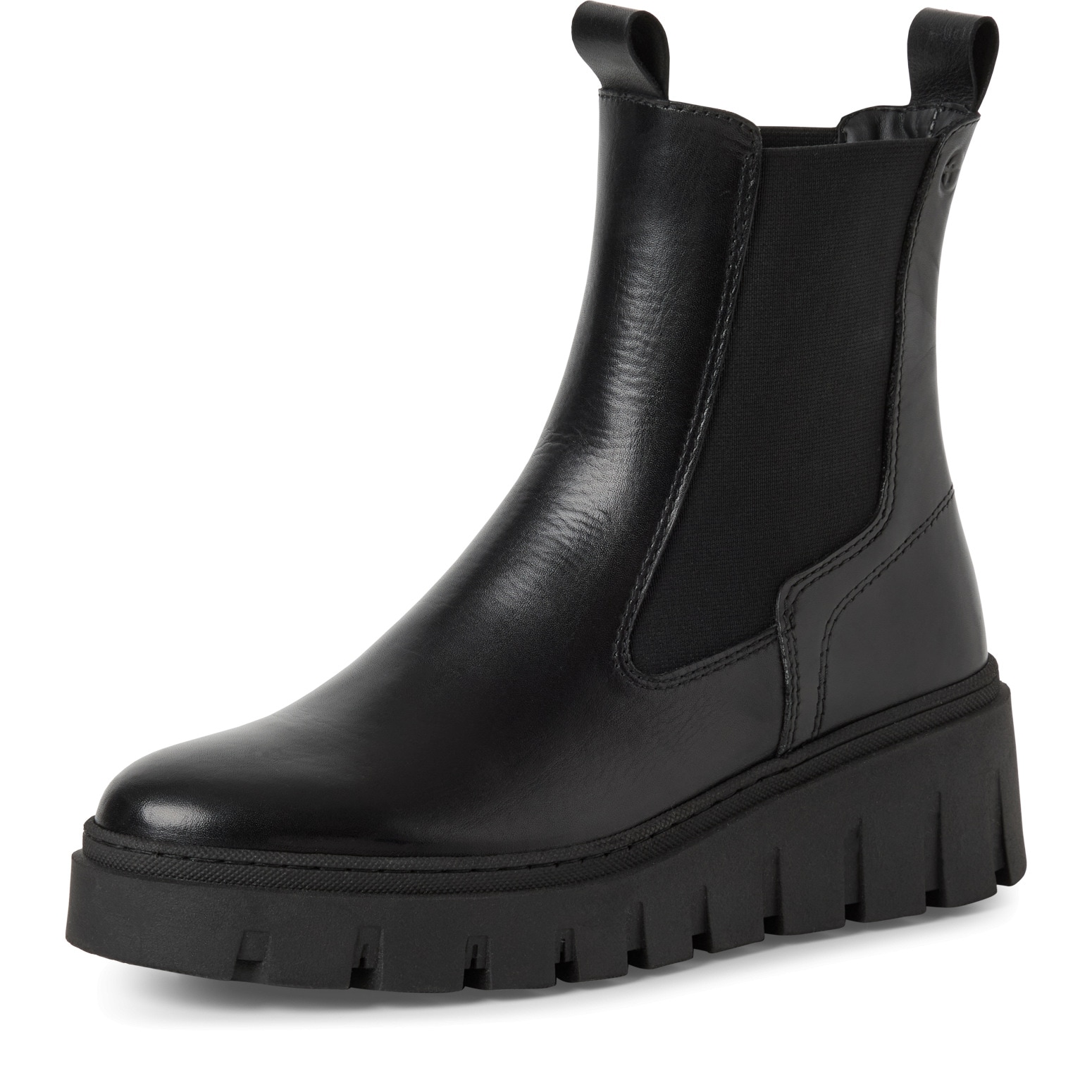 Tamaris Chelseaboots, Plateau, Stiefelette, Schlupfschuh mit T-Logoprägung günstig online kaufen