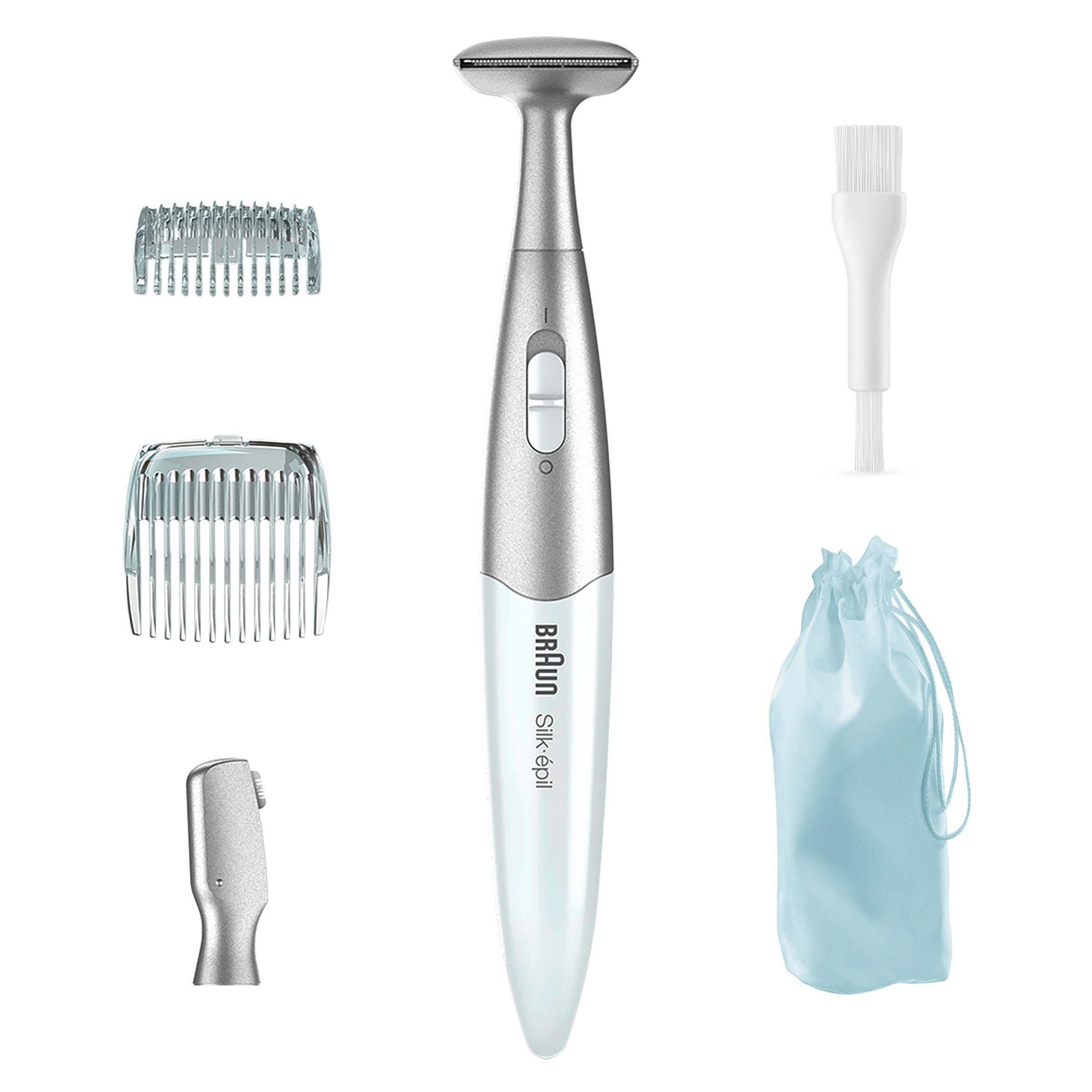 Braun Körper- und Bikinitrimmer »FG1100« Silk·épil Bikini Trimmer, Präzisions-Trimmer & Styler, +4 Extras, Weiß