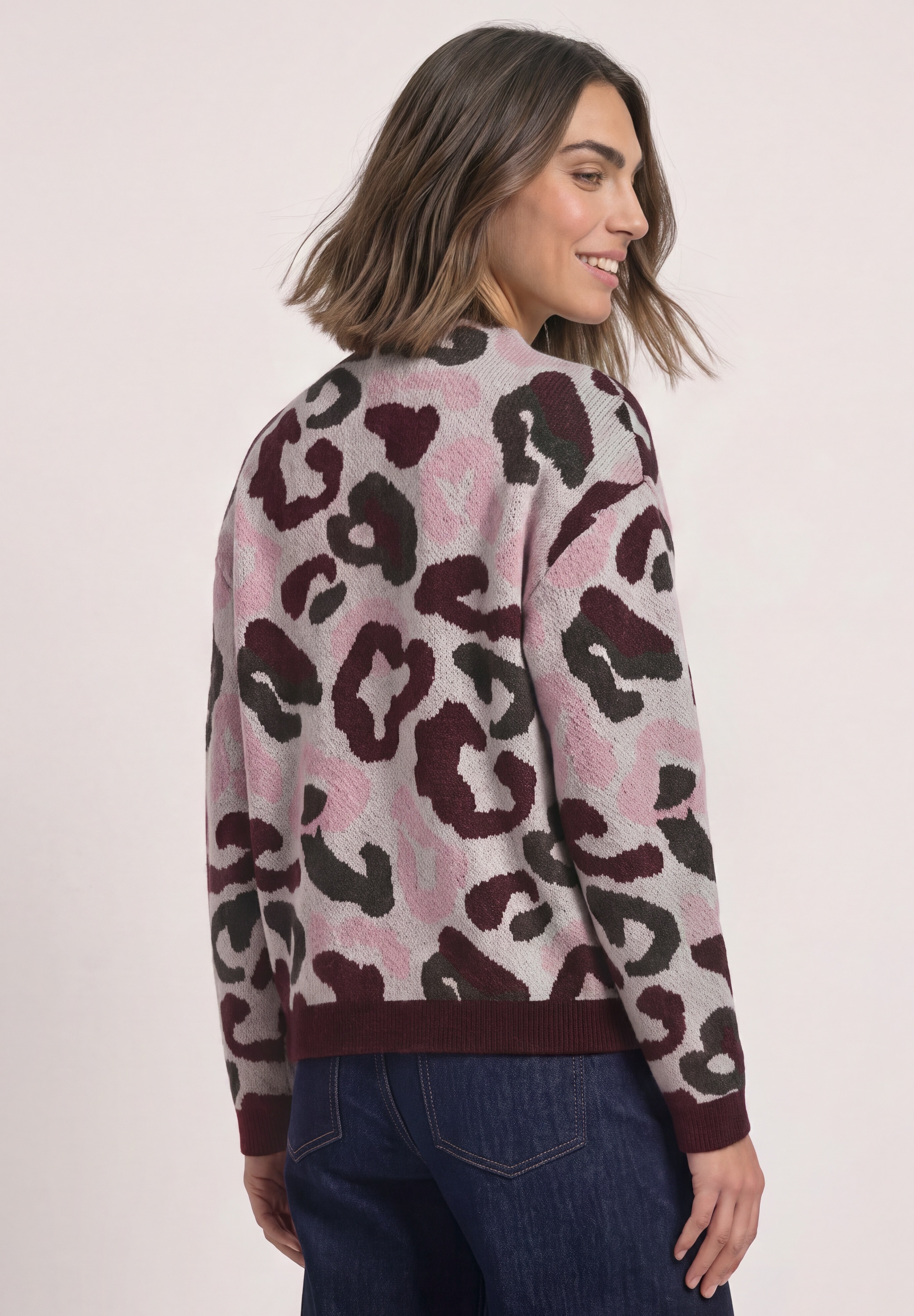 STREET ONE Stehkragenpullover mit Leomuster